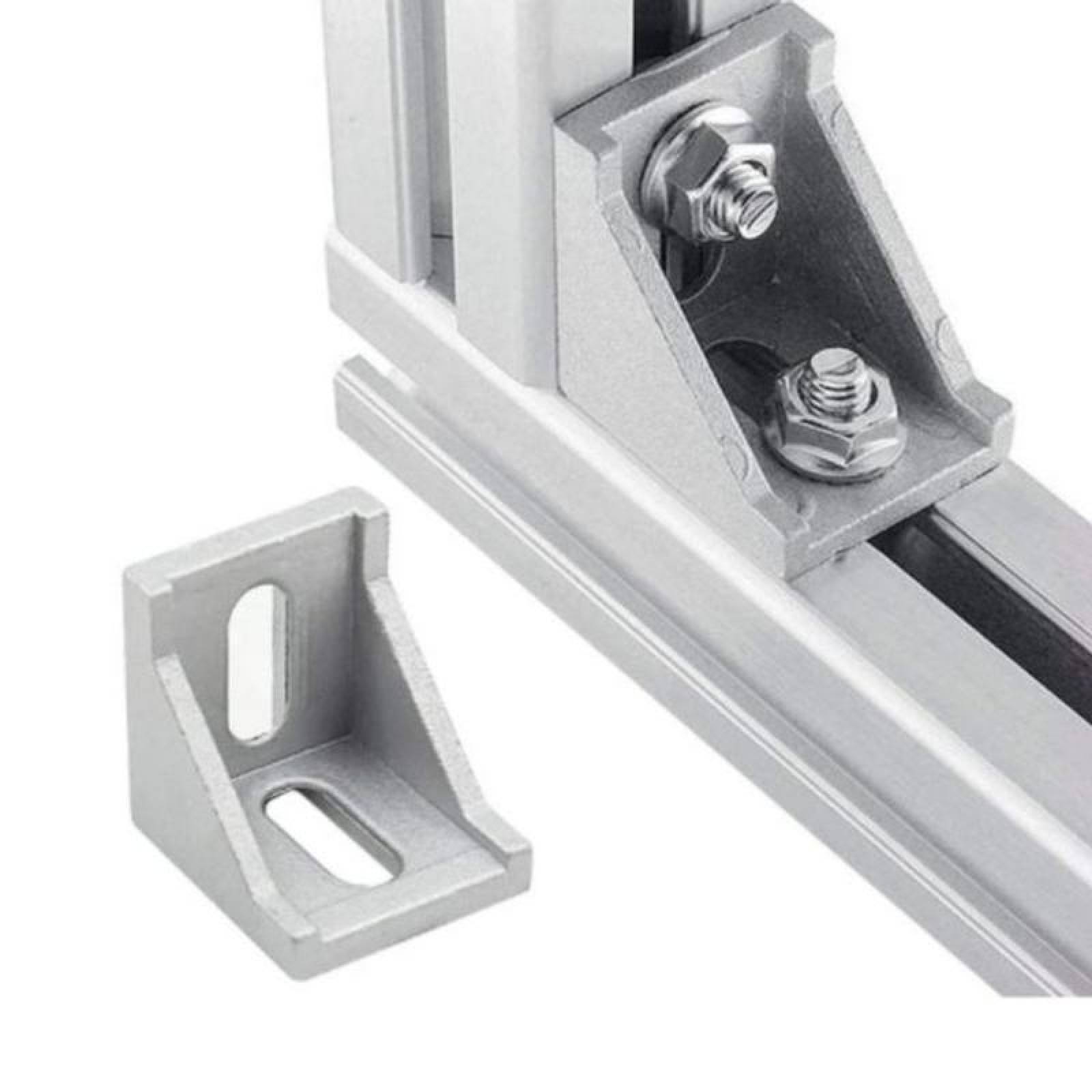 Tornillo de Acero Inoxidable MXKTP-002-2 10 Juegos para Perfil 2020 10x Esquineros 10x Tornillos M5x8mm 10x Tuercas T M5, KitCryp