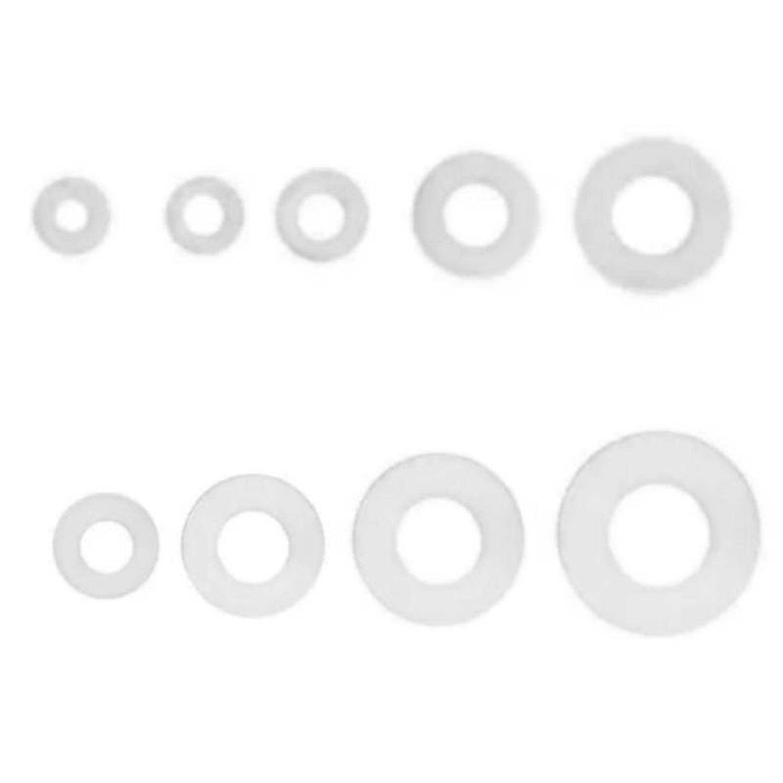 Roldana Antiestatica MXWSC-022 30 pzas M2,5 5x1mm Arandela Redonda Transparente PVC Flexible, WashersCirc