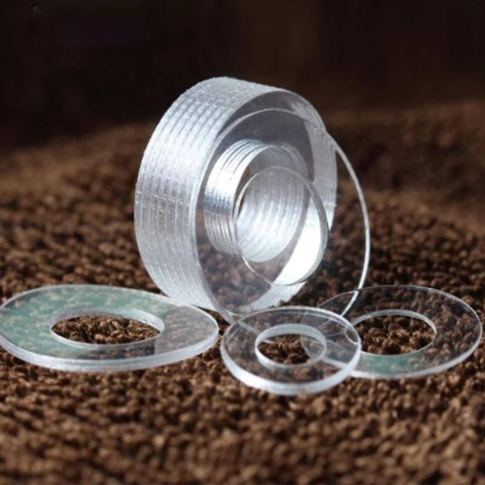 Roldana Antiestática Resistentes MXWSC-040 30 pzas M3 8x0,5mm Arandela Redonda Transparente PVC Flexible, WashersCirc