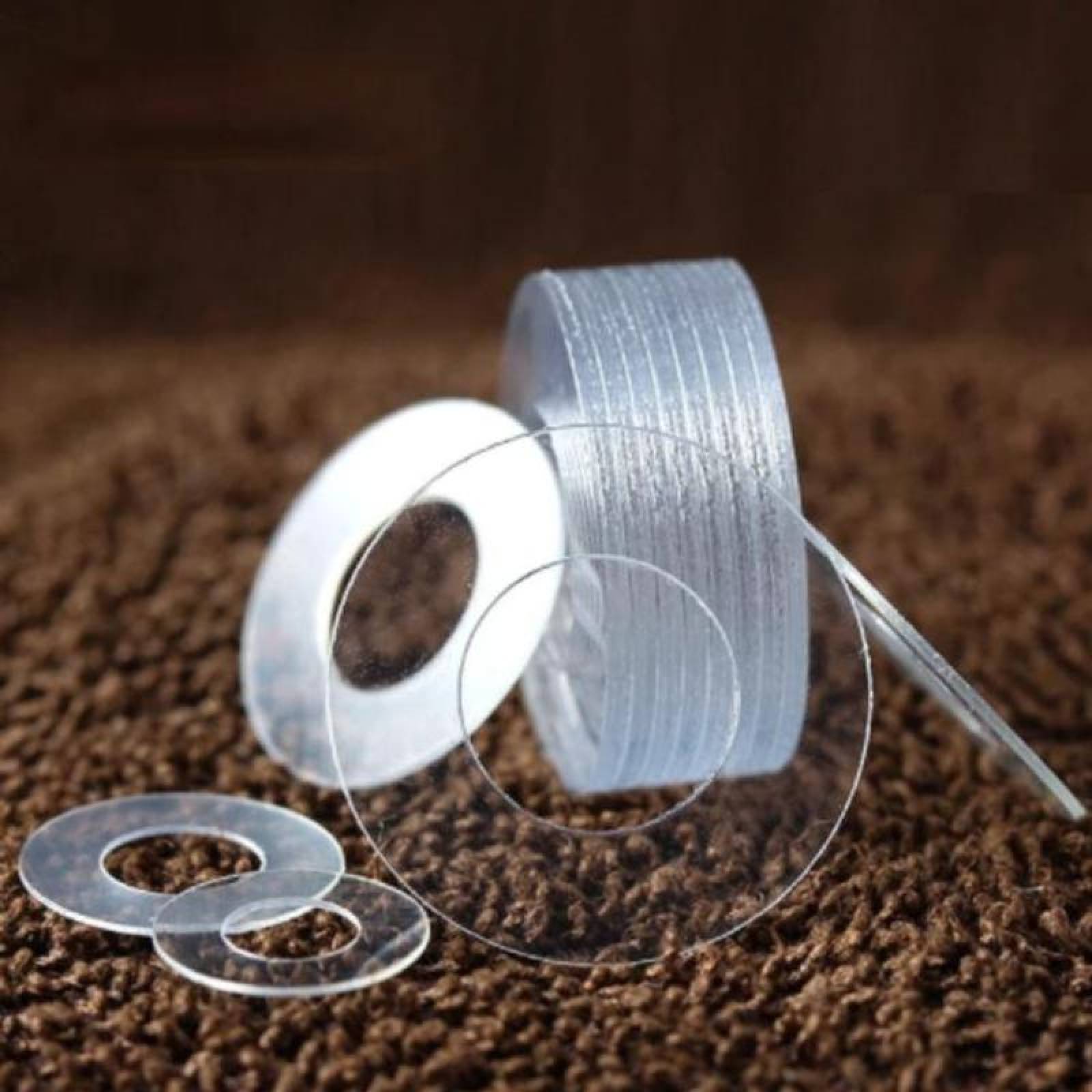 Roldana Antiestática Resistentes MXWSC-130 30 pzas M10 20x1mm Arandela Redonda Transparente PVC Flexible, WashersCirc