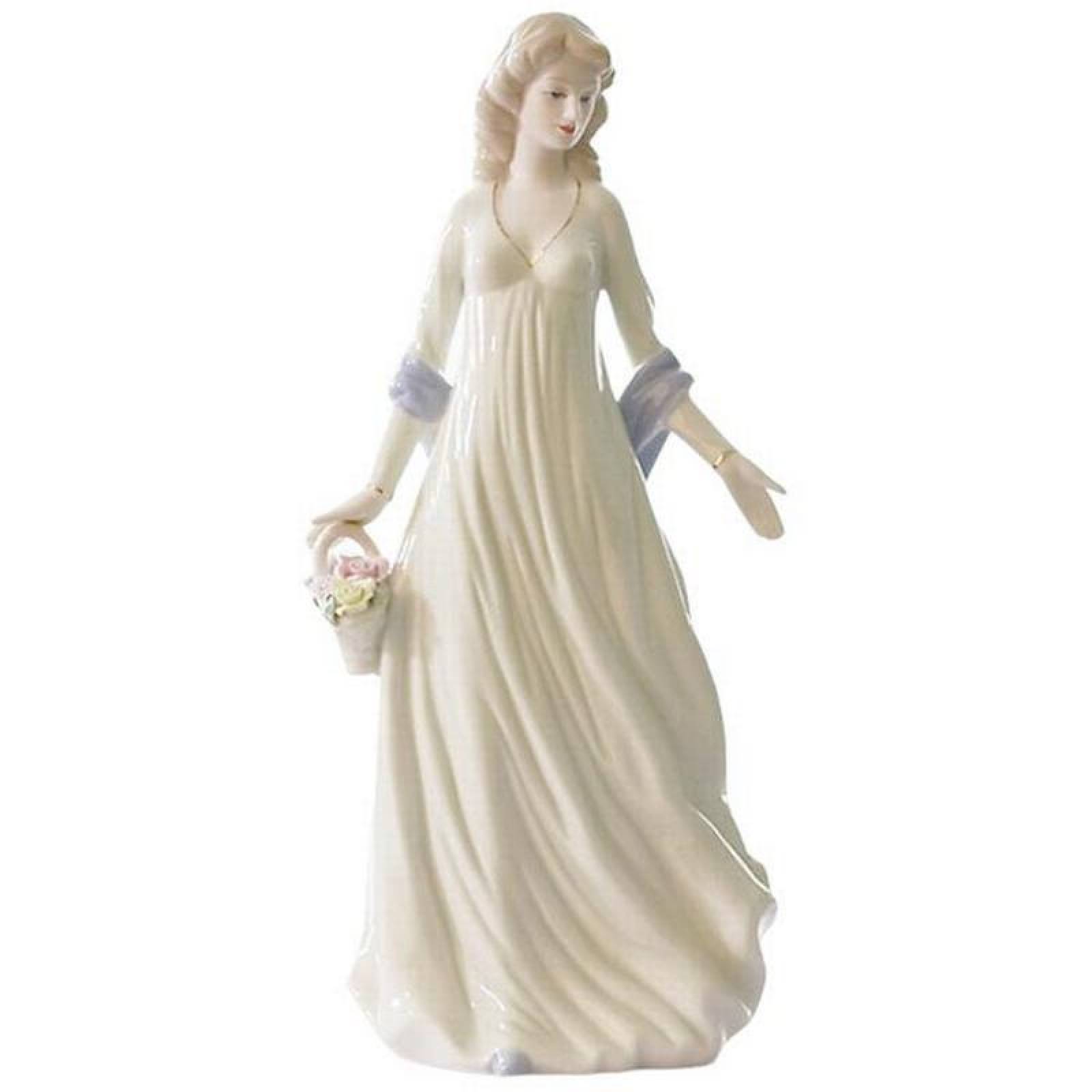 Figura cerámica elegante MXELY-001-15 1Pza 11x28cm Frente x Alto Porcelana Artesanal, MadameLeroy