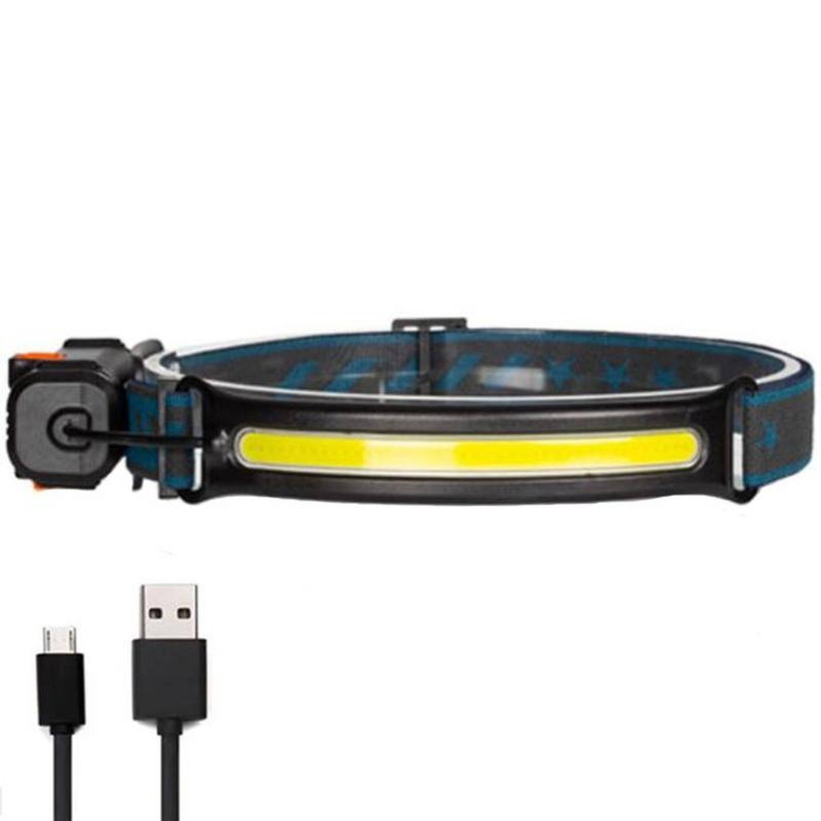 Linterna Frontal con Sensor USB MXAMR-001-1 1 Pza 100m 1 LED Tipo Pantalla 270 Grados de Apertura 1000ml Recargable USB-C Batería Litio, SmartLight-A