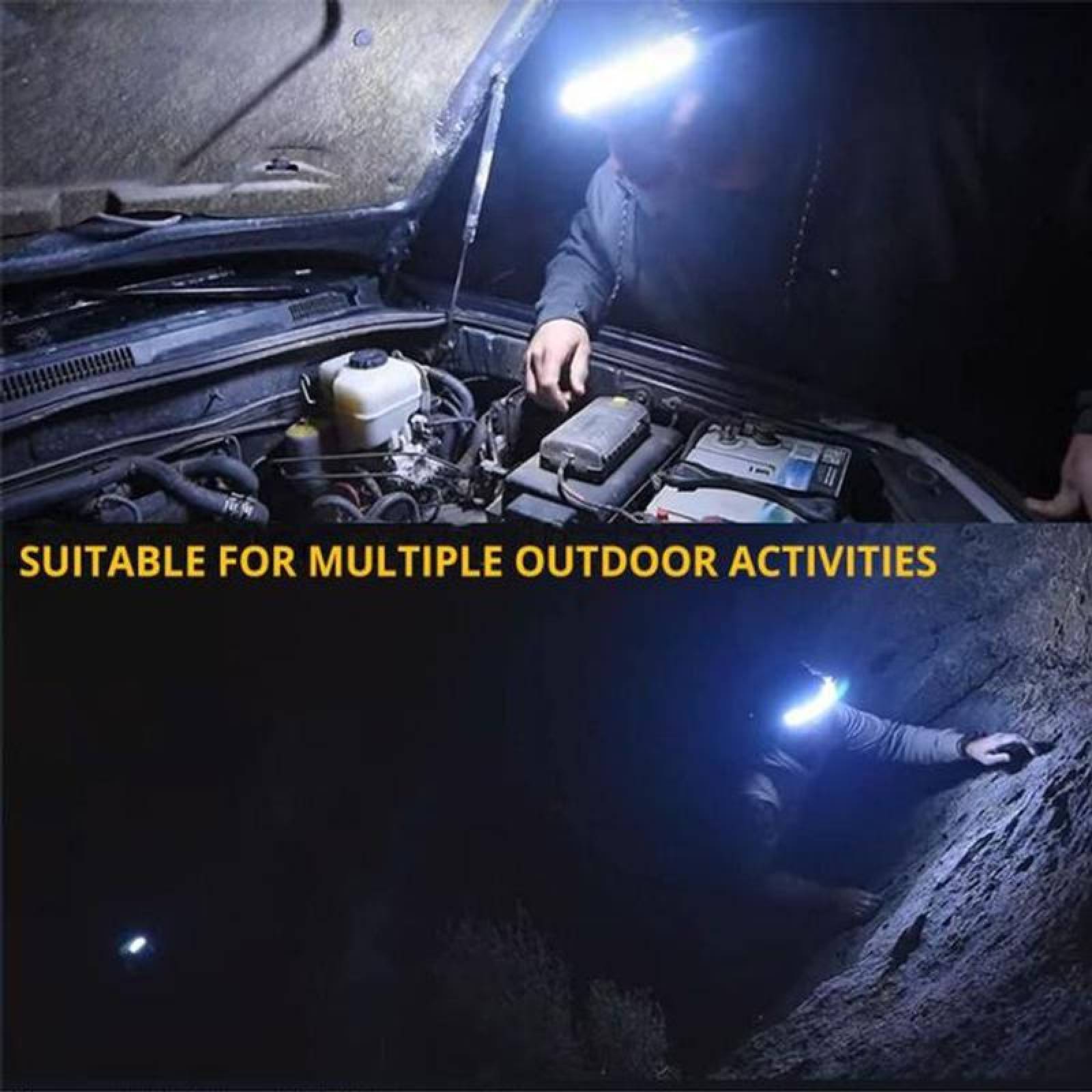 Linterna Frontal con Sensor USB MXAMR-001-1 1 Pza 100m 1 LED Tipo Pantalla 270 Grados de Apertura 1000ml Recargable USB-C Batería Litio, SmartLight-A