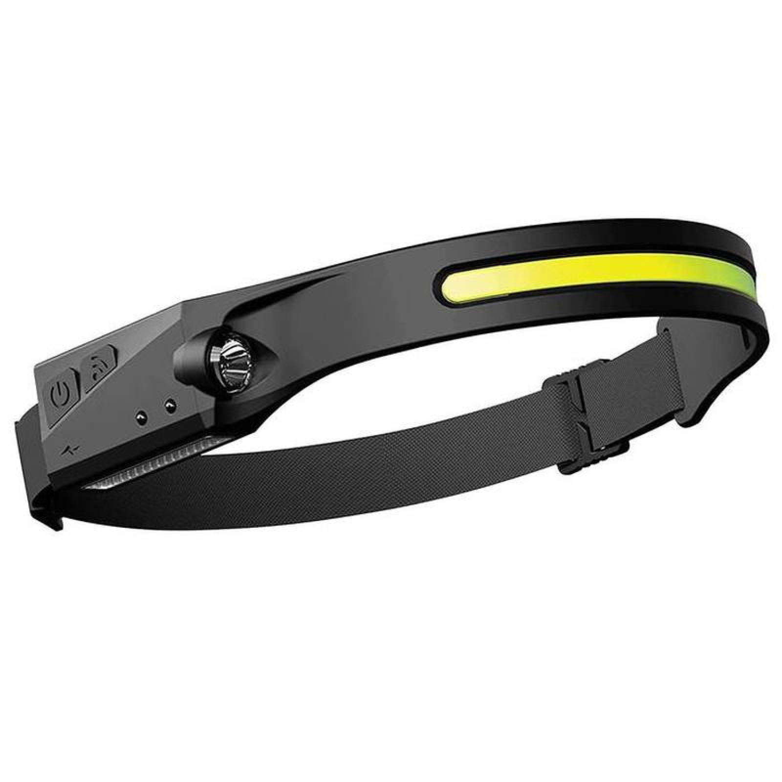 Linterna de Cabeza Recargable LED MXFXI-001-5 1Pza 100m 1 Led de Pantalla 230 Grados de Apertura 350ml Recargable-C Batería Litio, FlexLight