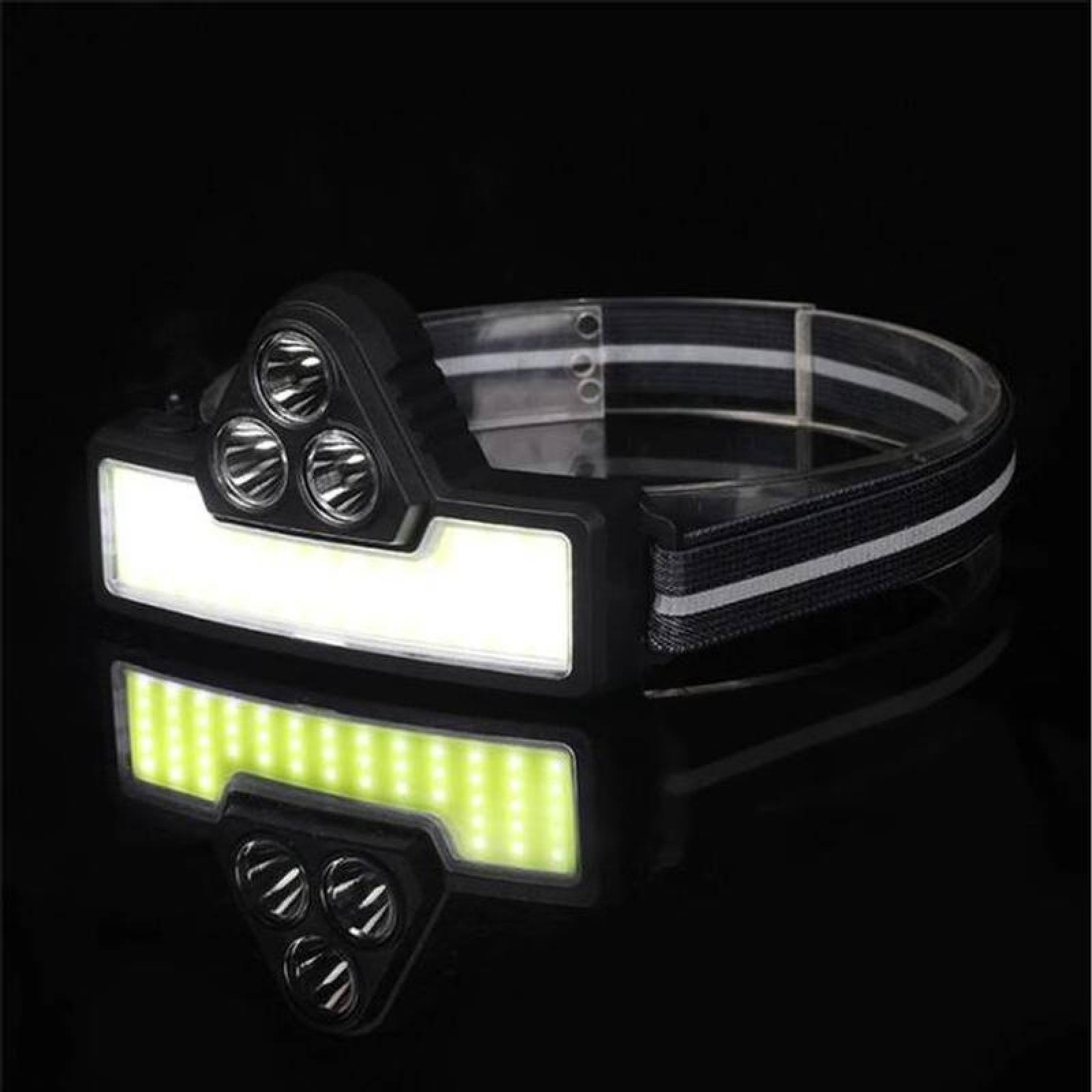 Linterna de Cabeza Recargable LED MXMLG-001-1 1 Pza 50m 1 LED Tipo Pantalla 3 LED Focalizados, 60 Grados de Apertura 800ml Recargable USB-C Batería Litio, MoonLight-B