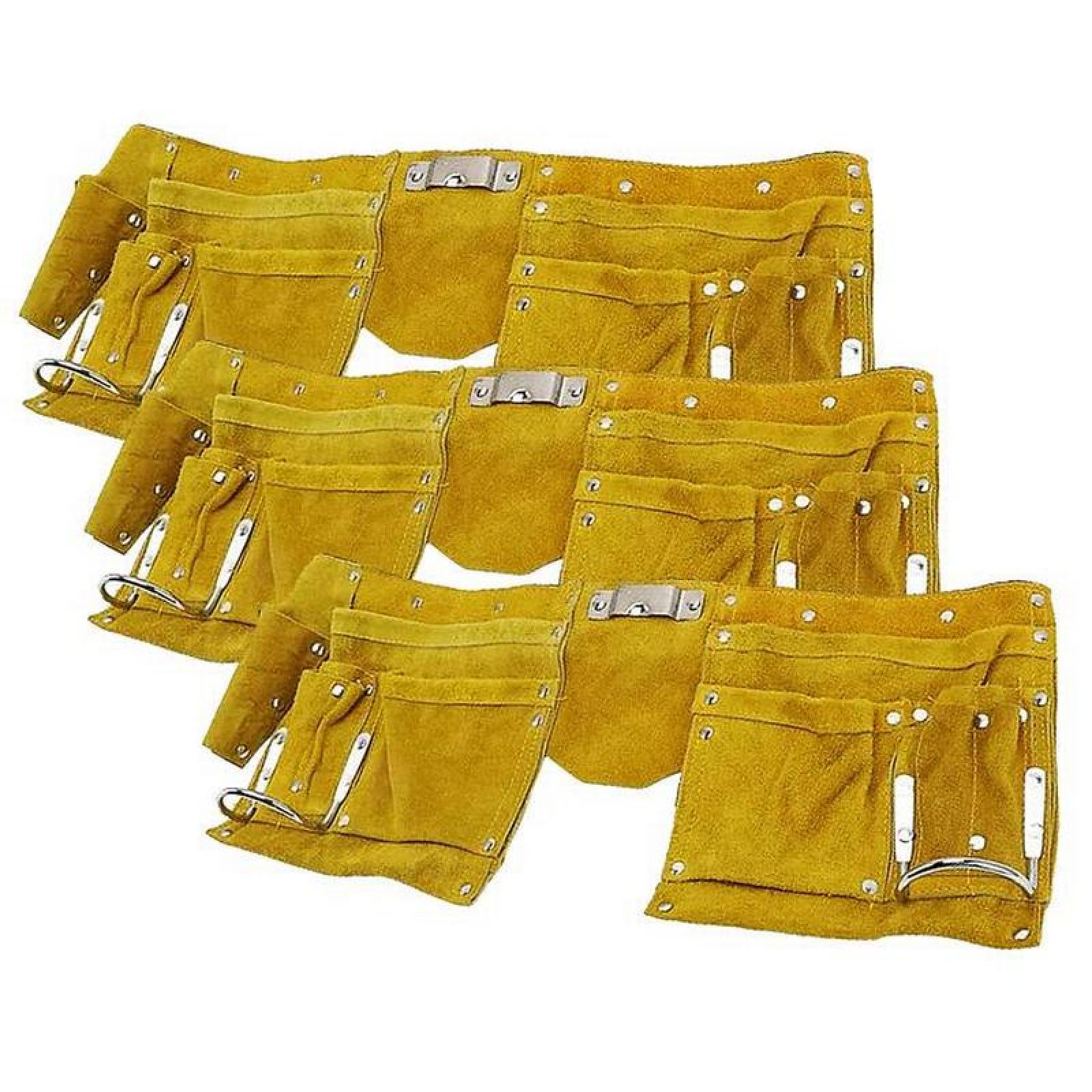 Estuche porta llaves MXONP-003-4 3 pzas 10 Bolsillos Cuero ApronPro