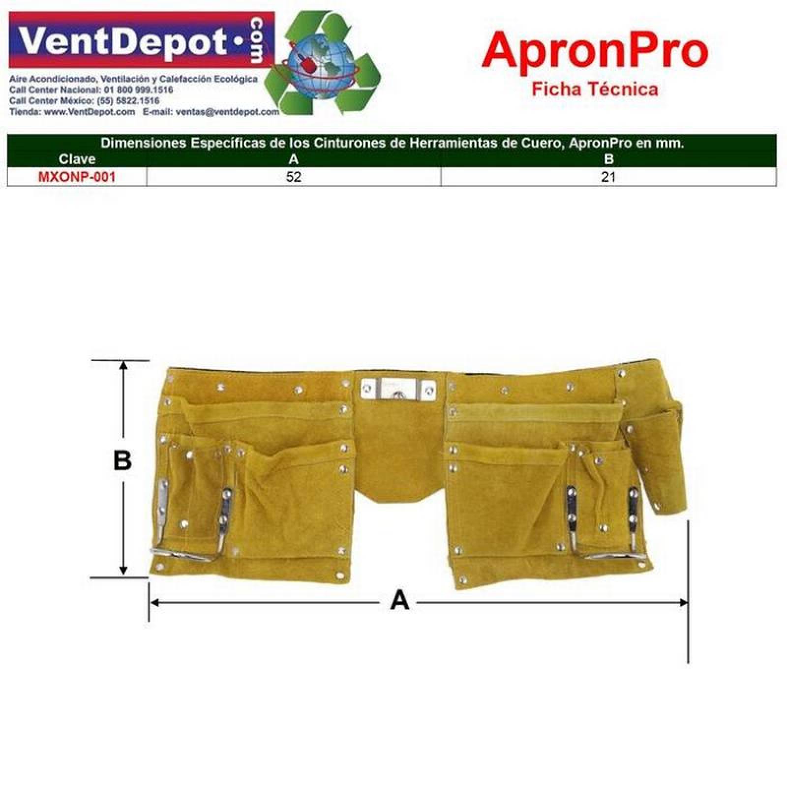 Estuche porta llaves MXONP-003-4 3 pzas 10 Bolsillos Cuero ApronPro