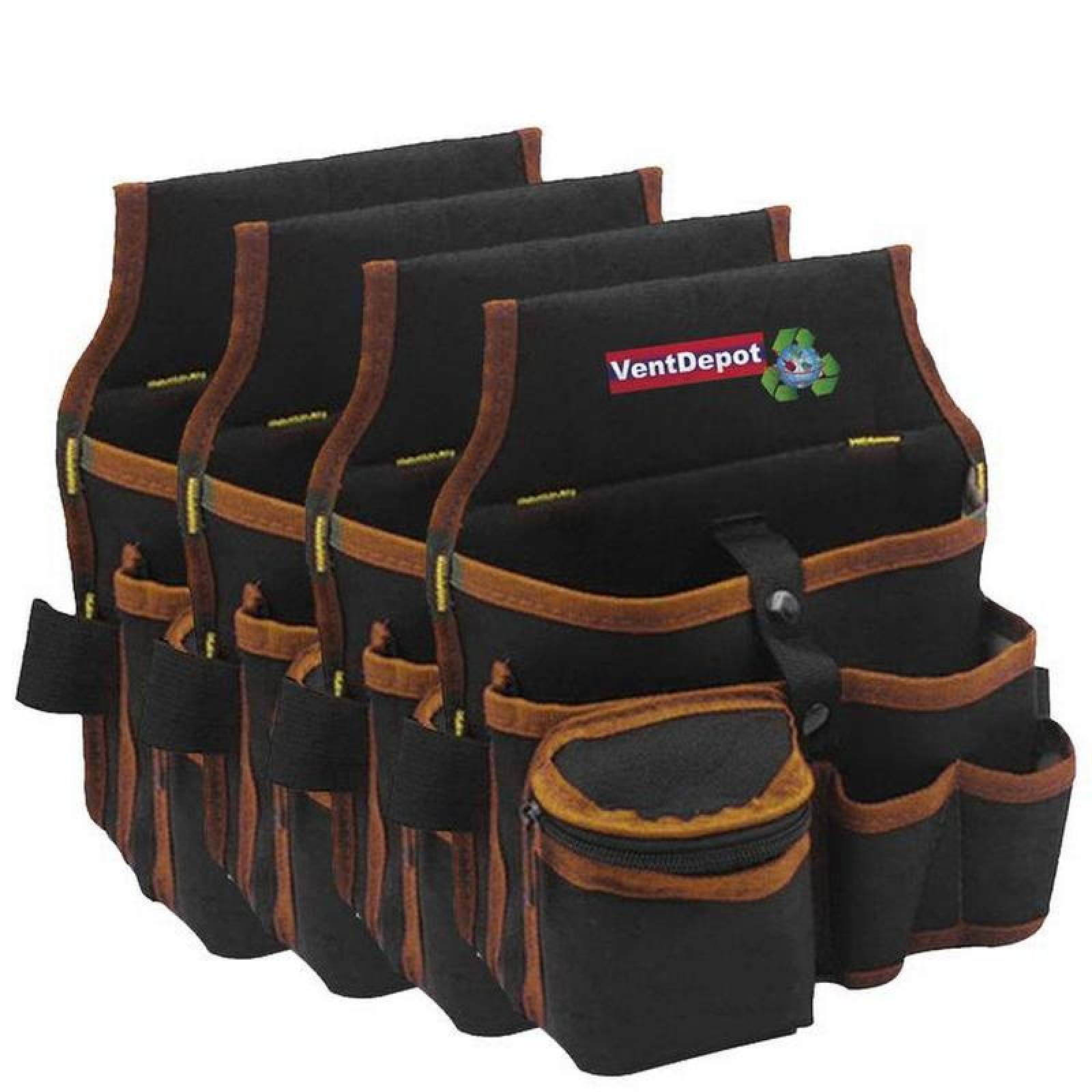 Bolsa de Herramientas Desarmadores MXSOW-004-6 4 pzas 5 Bolsillos Tela Poliéster NegroCafé StorProBrown