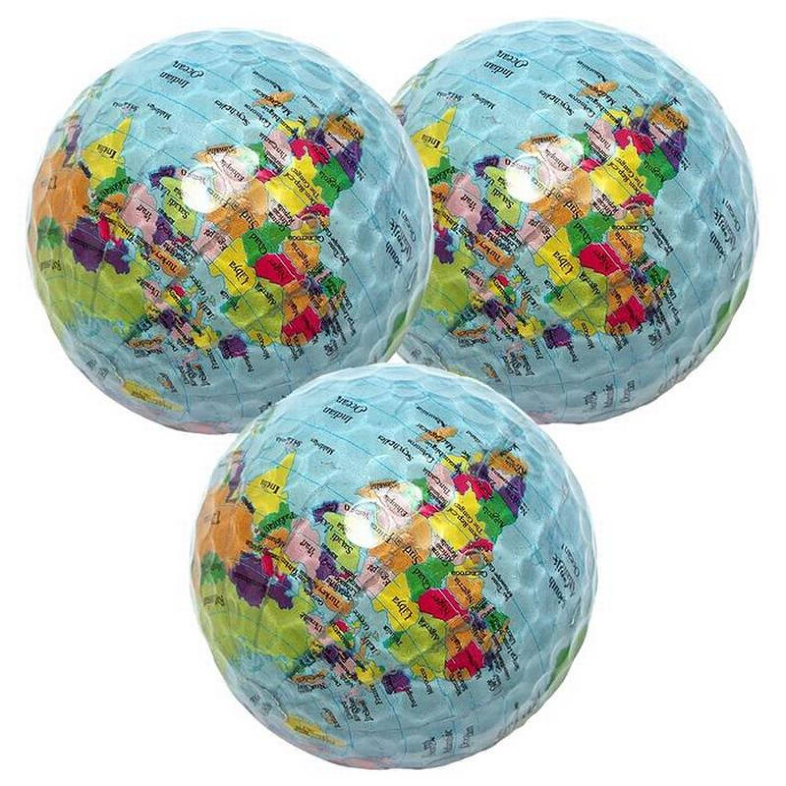 Pelota de golf de colección MXGGL-003-1 3 Pzas 4,2 cm Diámetro Golf o Minigolf Caucho Sintético Multicolor, GolfGlobe