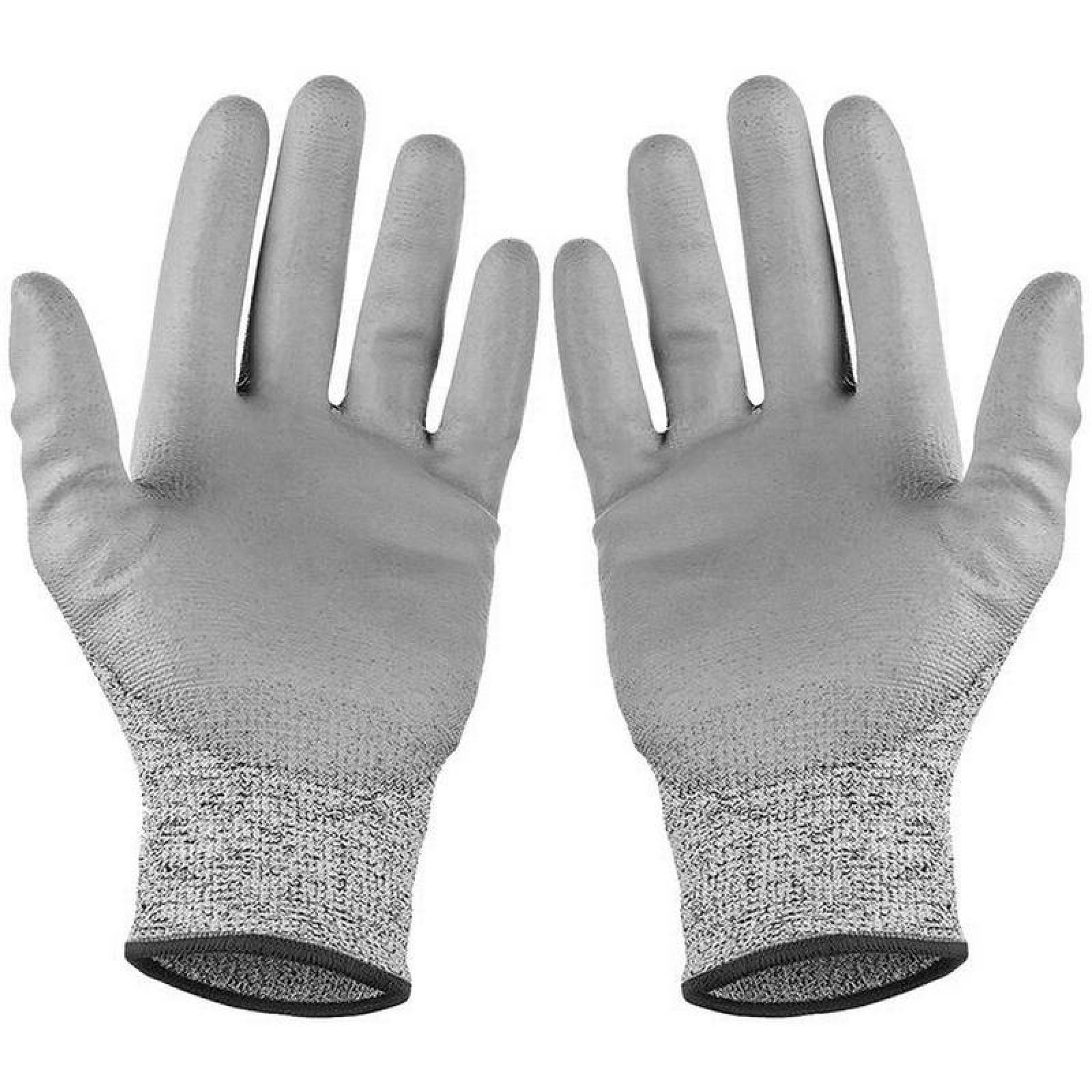 Guantes Nuevos Anticorte Grises MXGGY-006 1 Par M Gris 140mm x 235mm HPPEPoliuretano CE EN388 Nivel 5, GlovesGray