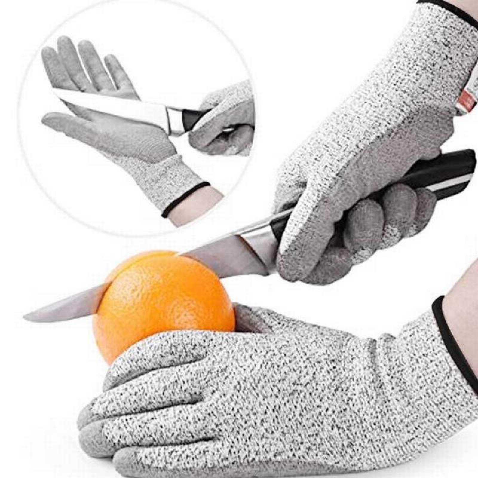 Par de Guantes Industriales Grises MXGGY-008 3 Pares M Gris 140mm x 235mm HPPEPoliuretano CE EN388 Nivel 5, GlovesGray