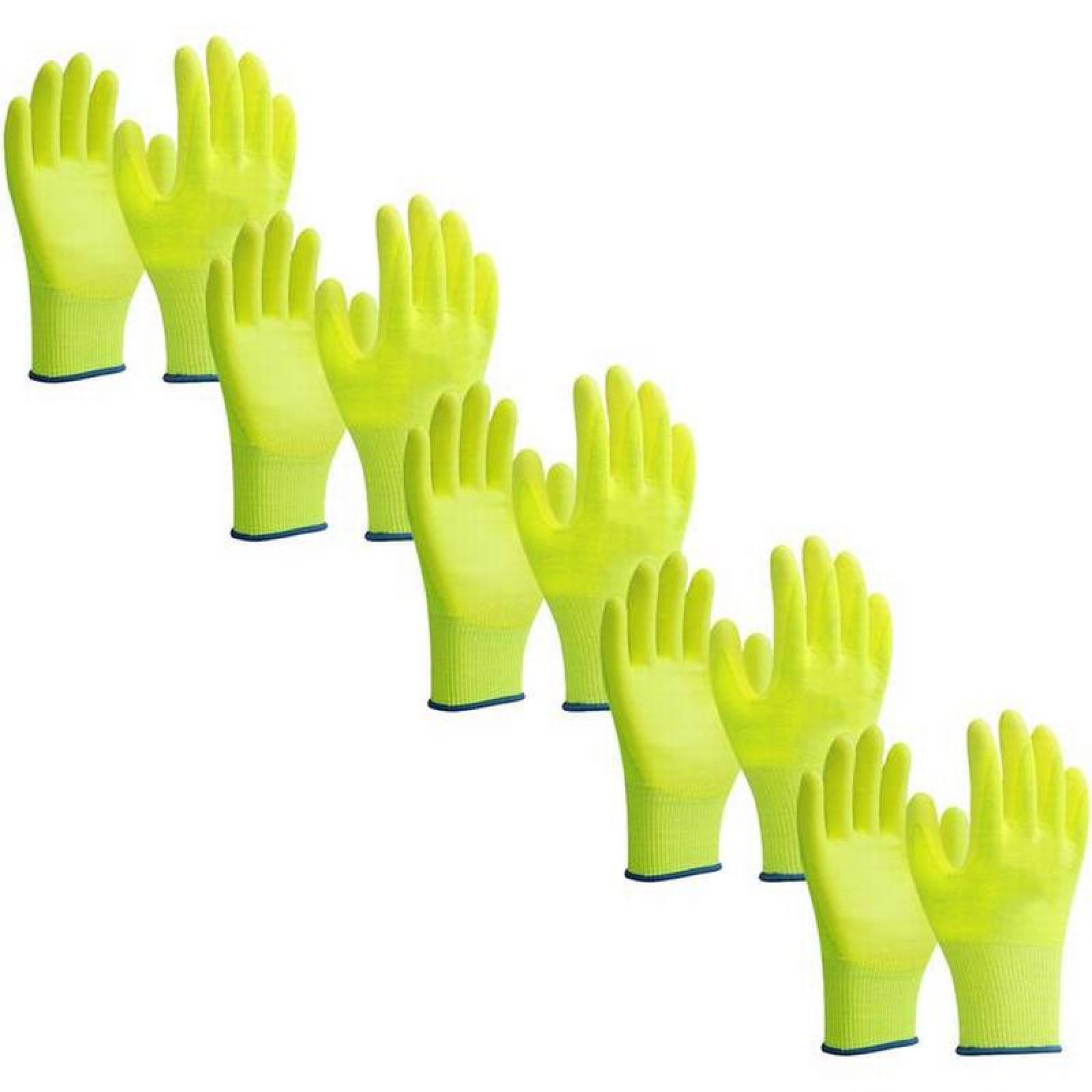 Nuevos Guantes Cocina Protección MXGSL-010 5 Pares M Amarillo 240mm x 75mm HPPE Poliuretano CE EN388 Nivel 5, GlovesUltra