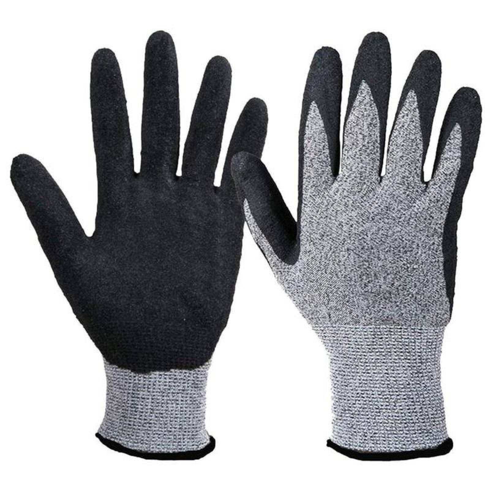 Guantes para Altas Temperaturas MXGVM-003-1 3 Pares S GrisNegro 130mm x 200mm NylonHPPENitrilo CE EN388 Nivel 5, GlovesFlam