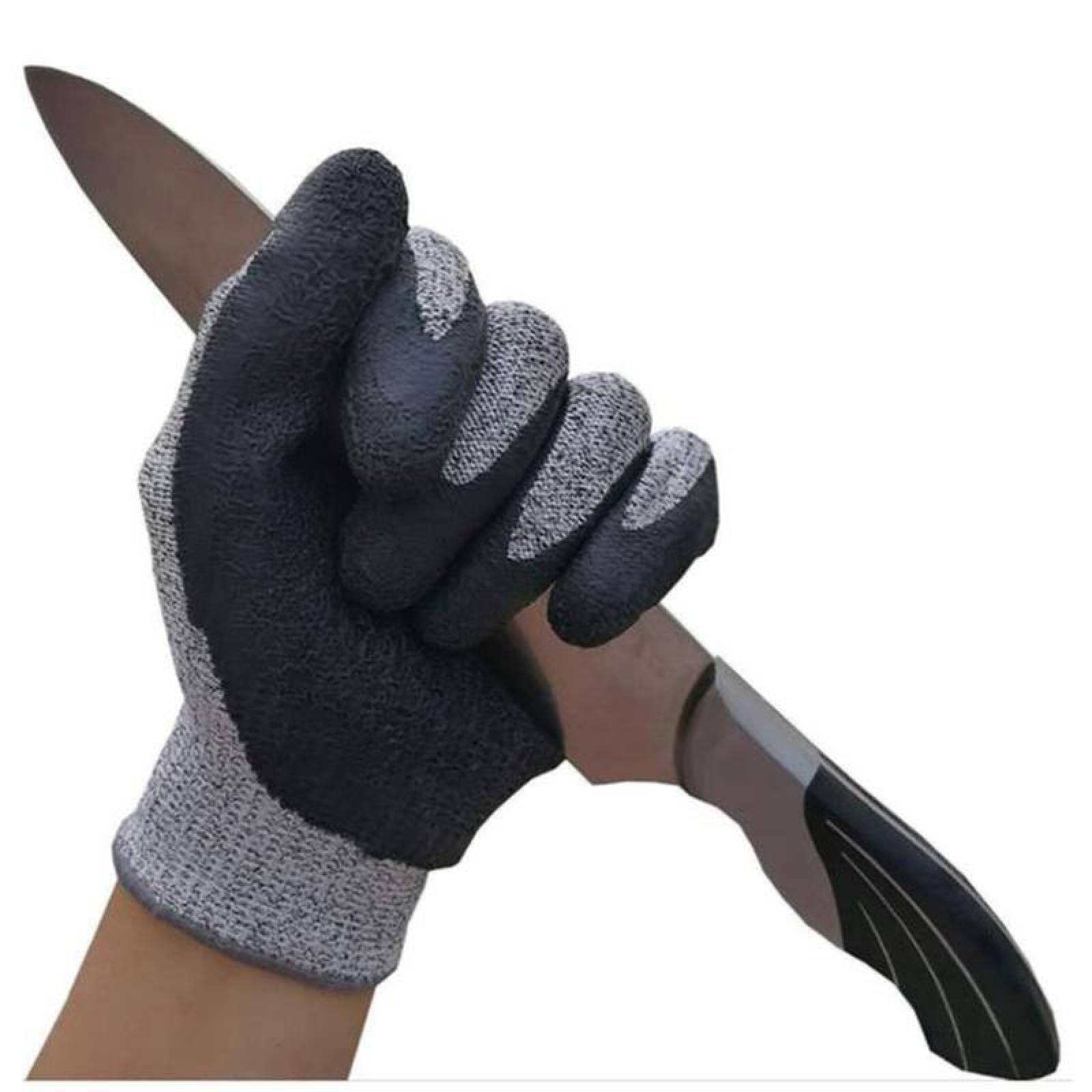 Guantes para Altas Temperaturas MXGVM-003-1 3 Pares S GrisNegro 130mm x 200mm NylonHPPENitrilo CE EN388 Nivel 5, GlovesFlam