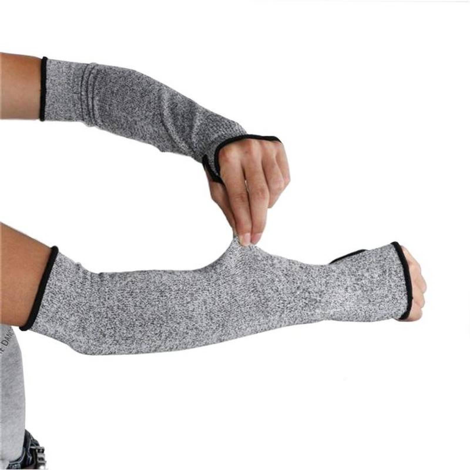 Mangas Anti corté Acero Inoxidable MXPSV-002-2 2 Pares M Gris 360mm x 140mm HPPE CE EN388 Nivel 5, SleevePro