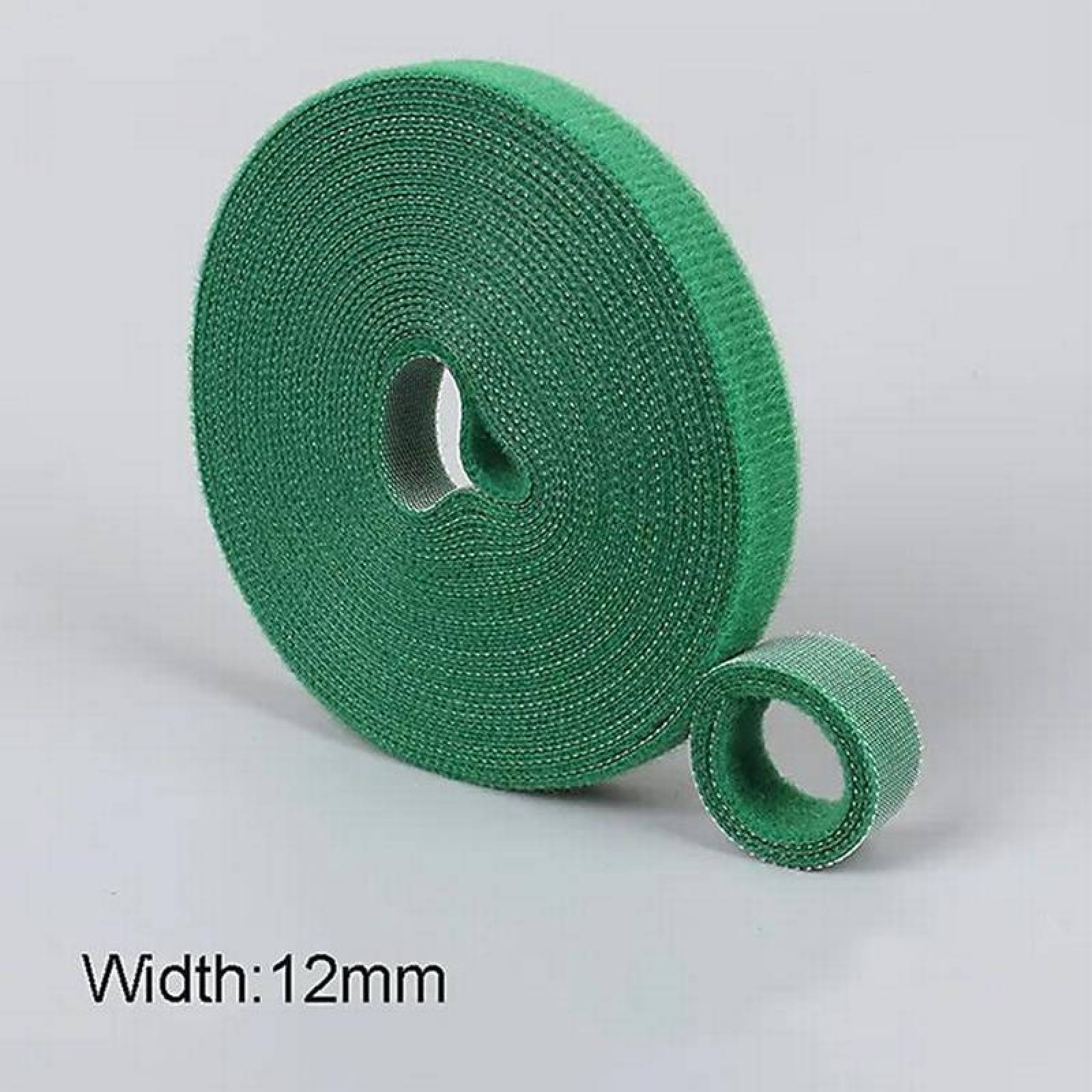 Cinta Compatible con Velcro MXGHL-004-3 4 pzas 5m 12mm Verde Rollo Velcro Doble Cara Hook Loop, HookLoopGreen