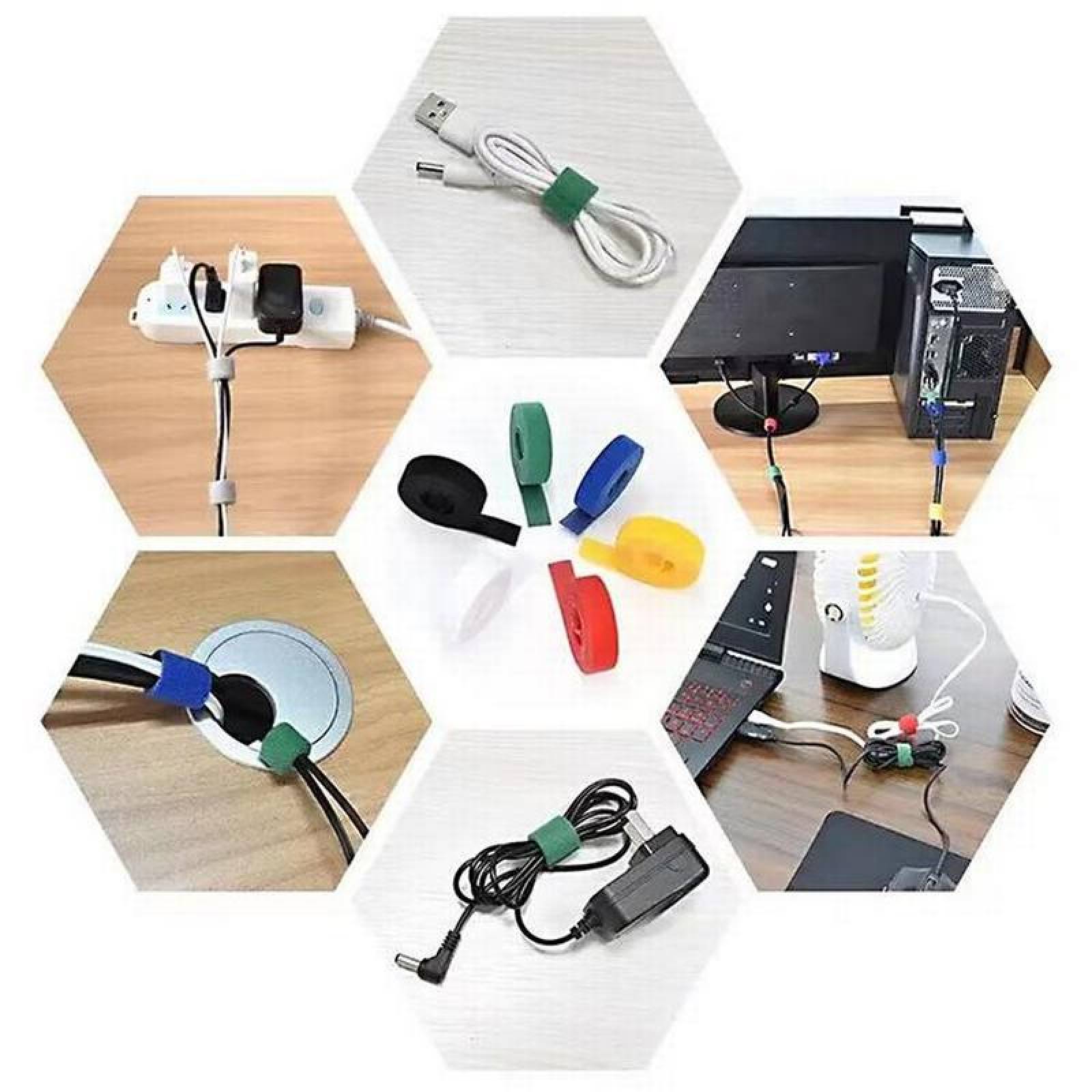 Cierre Adhesivo Doble Faz MXHHL-005-1 5 pzas 5m 12mm Blanco Rollo Velcro Doble Cara Hook Loop, HookLoopWhite