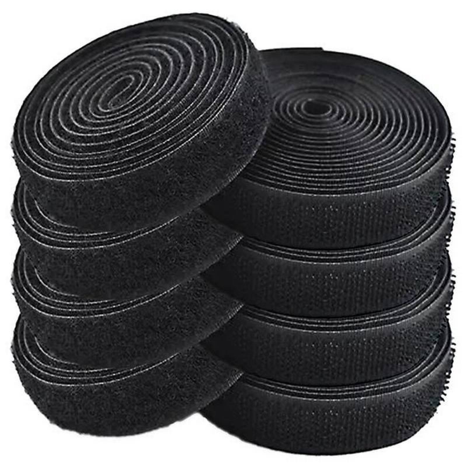 Rollo Gancho y Lazo Escenografía MXHLB-004-3 4 pzas 16mm 5m Negro Rollo Velcro Hook Loop, HookLoop016B