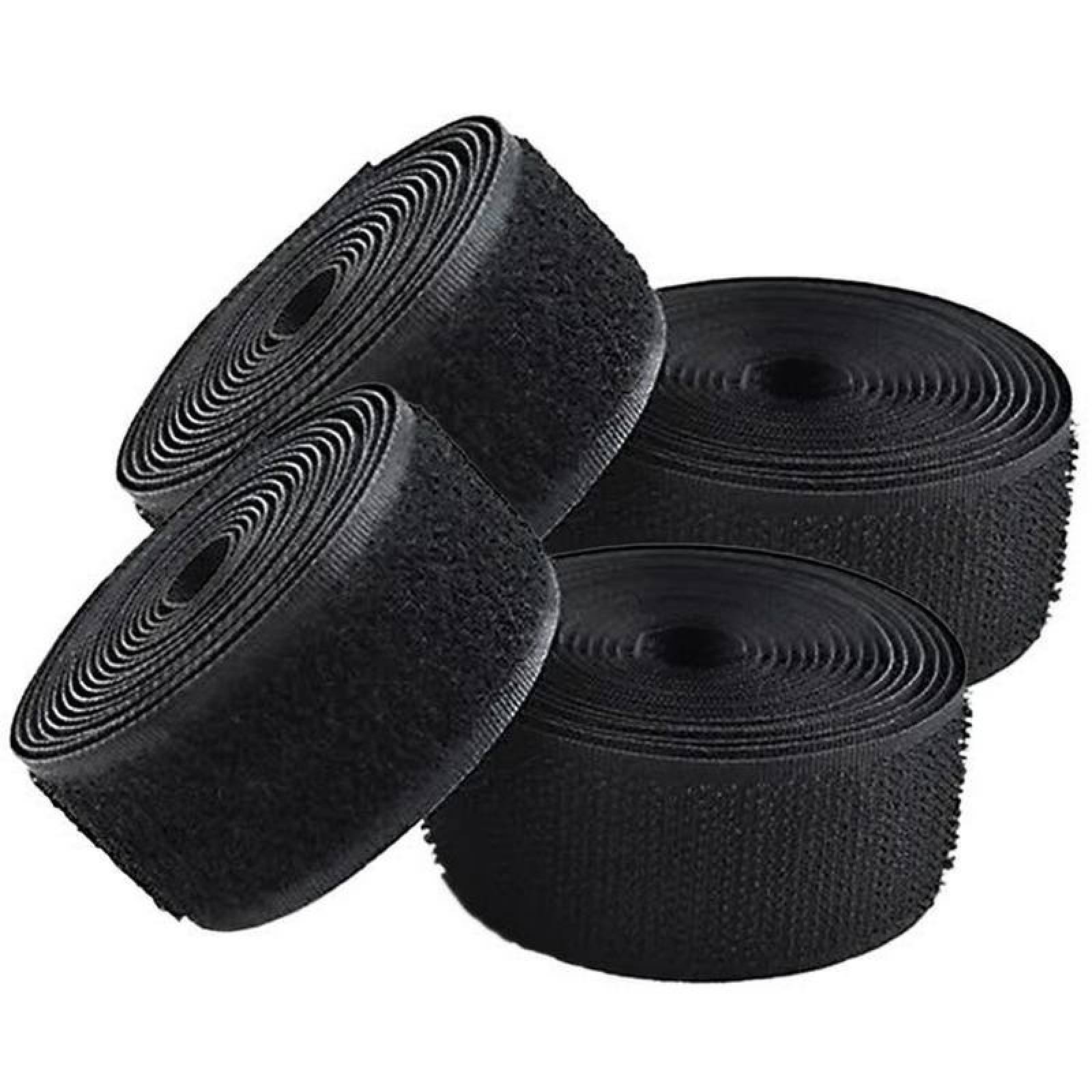 Tira de Sujeción MXHLJ-002-2 2 pzas 30mm 5m Negro Rollo Velcro Hook Loop, HookLoop030B