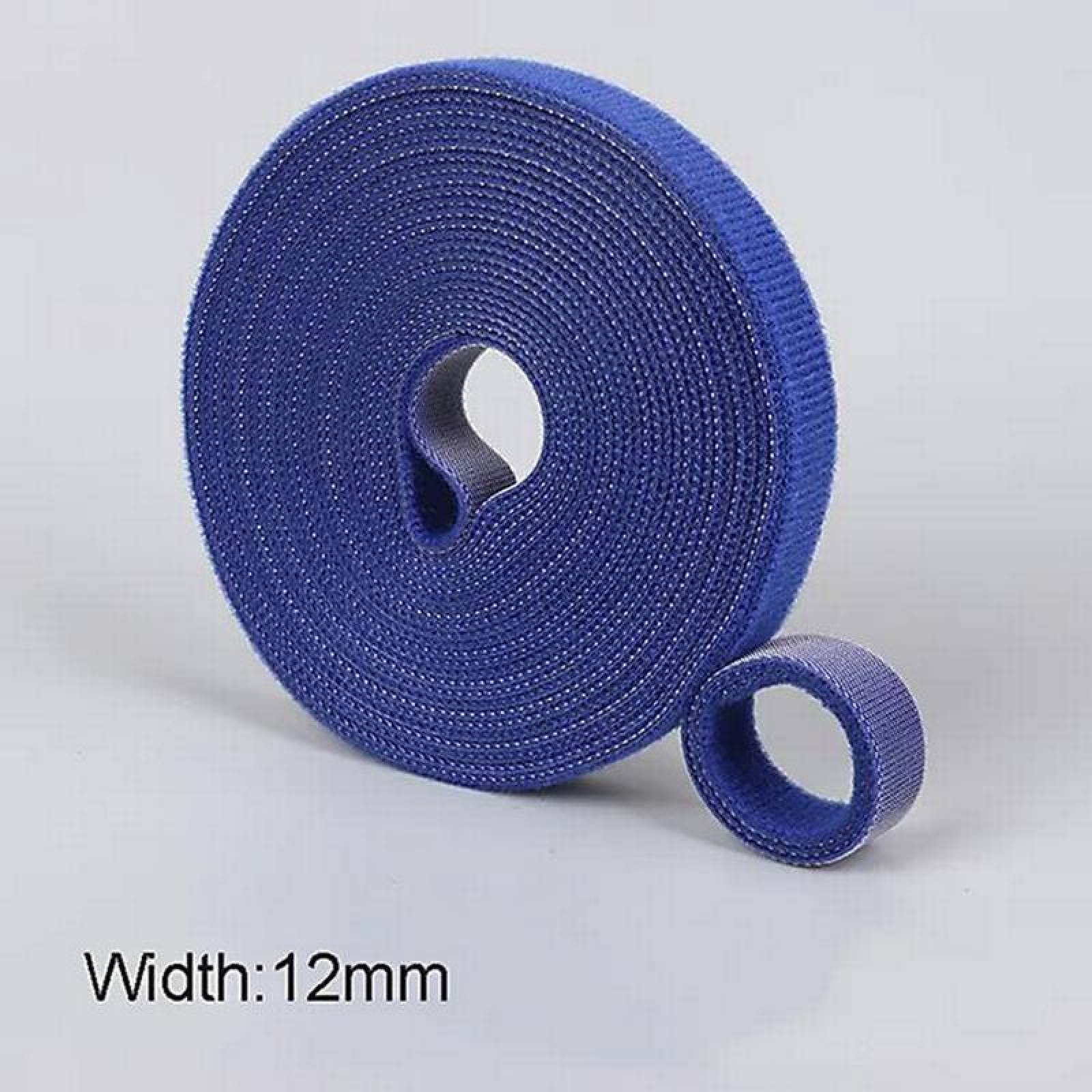 Sujetador Textil Doble Cara MXUHL-005-5 5 pzas 5m 12mm Azul Rollo Velcro Doble Cara Hook Loop, HookLoopBlue