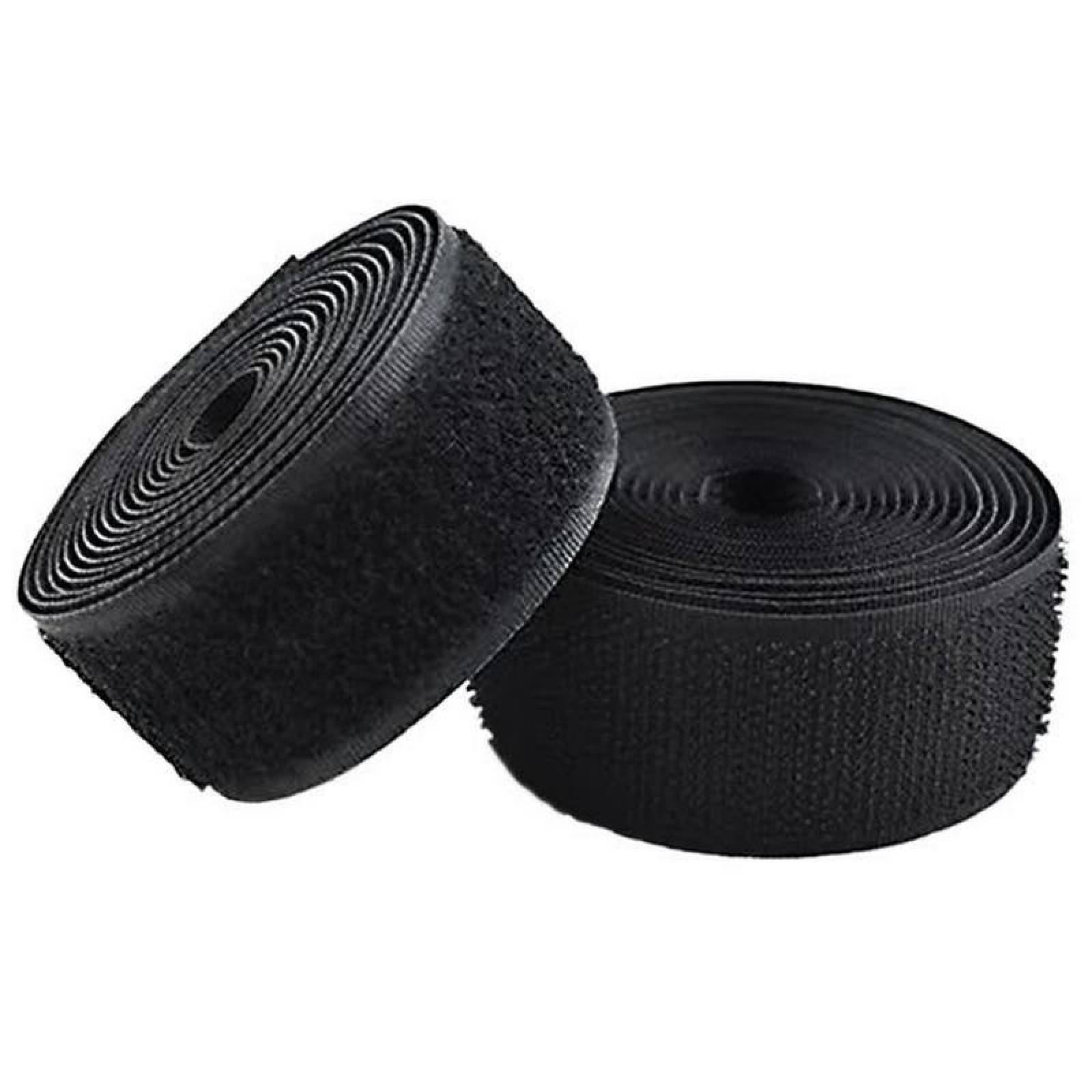Cinta para Organizar Herramientas MXHLJ-001-4 1 pza 30mm 5m Negro Rollo Velcro Hook Loop, HookLoop030B