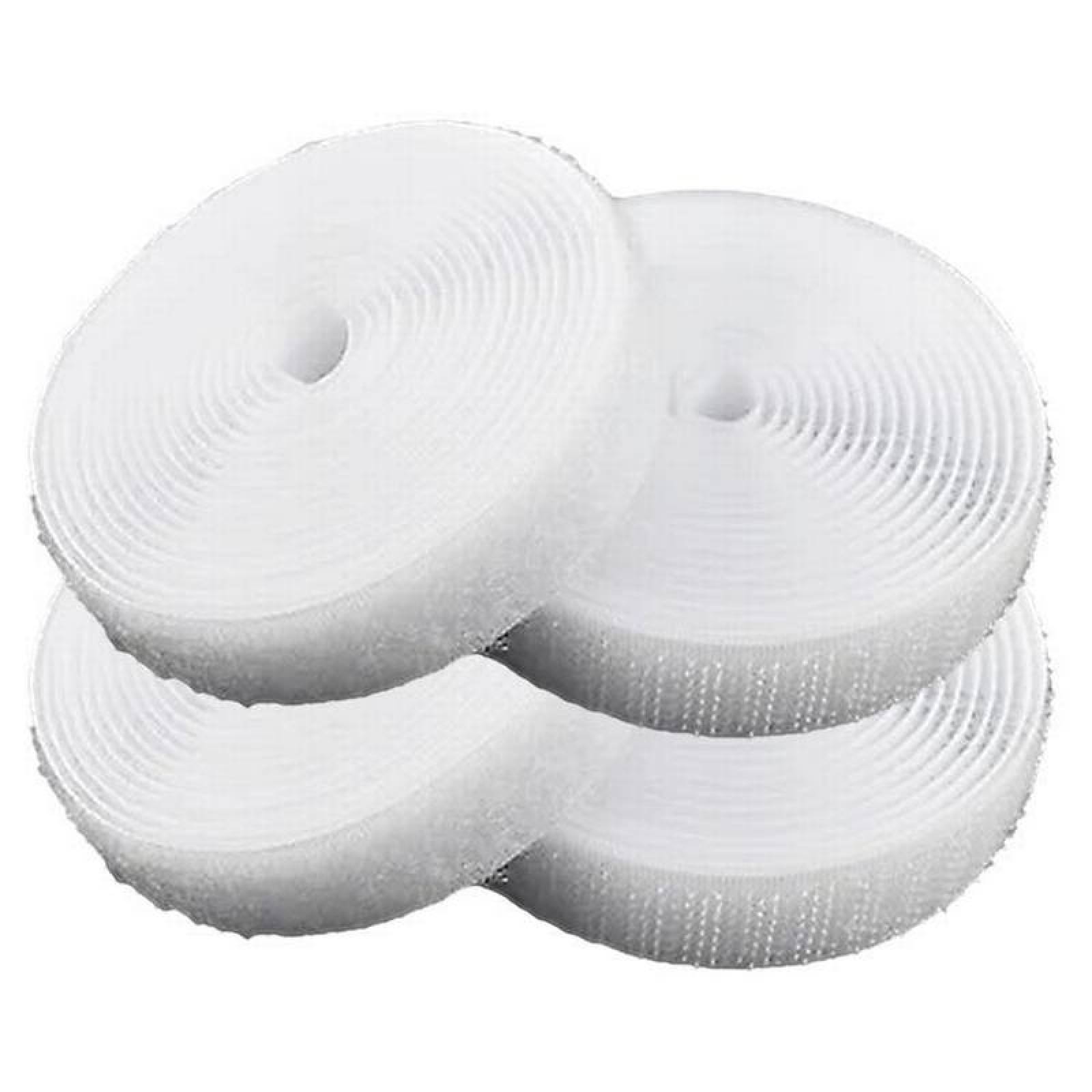 Rollo Compatible Velcro MXHWB-002-5 2 pzas 16mm 5m Blanco Rollo Velcro Hook Loop, HookLoop016W