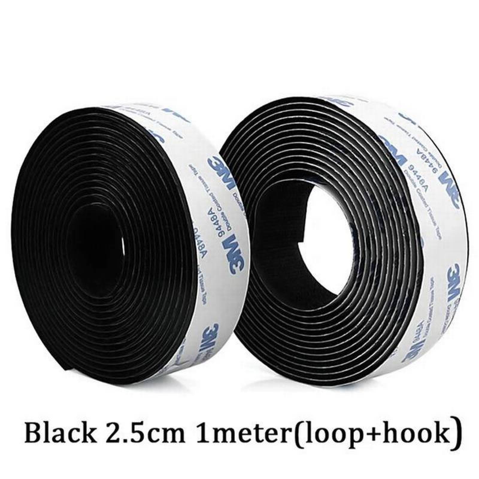 Cierre Gancho y Bucle para Zapatos MXVKP-001-4 1 pza 25mm 1m Negro Rollo Velcro Adhesivo Hook Loop, VelkroxPro025B