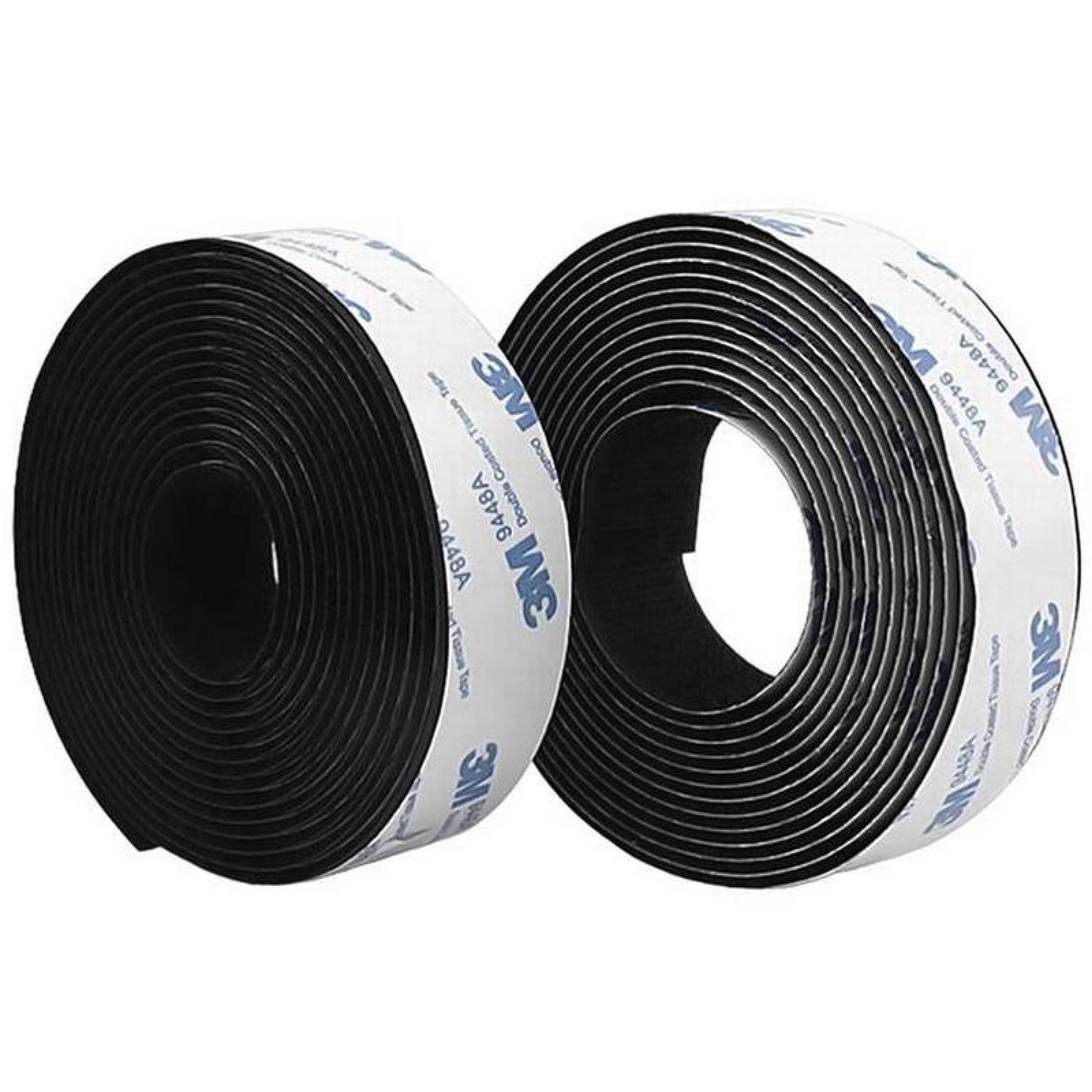 Cinta de Enganche por Contacto MXVKP-001-5 1 pza 25mm 1m Negro Rollo Velcro Adhesivo Hook Loop, VelkroxPro025B