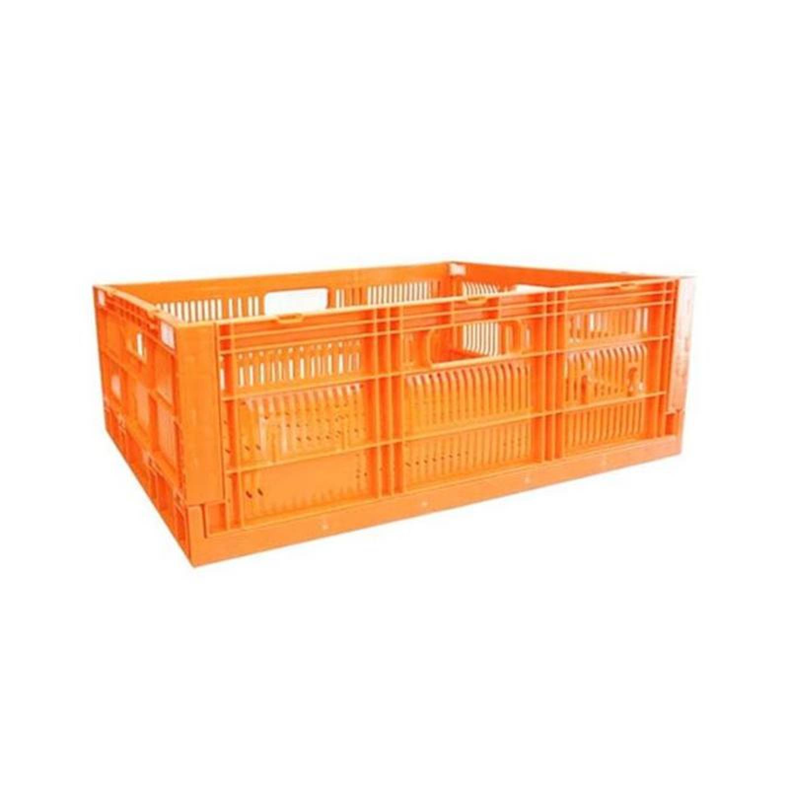 Cajas Colapsable de Plástico MXHXB-007 1 Pza 21kg 40x60x21cm Apilable y Colapsable Polietileno Color Naranja, MechaBox