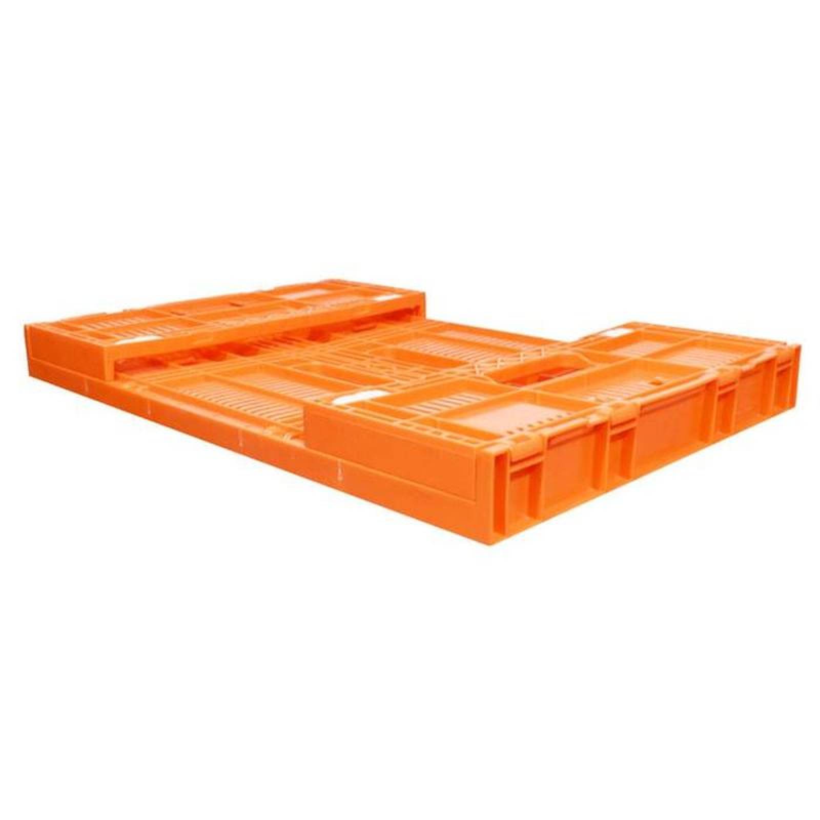 Cajas Colapsable de Plástico MXHXB-007 1 Pza 21kg 40x60x21cm Apilable y Colapsable Polietileno Color Naranja, MechaBox