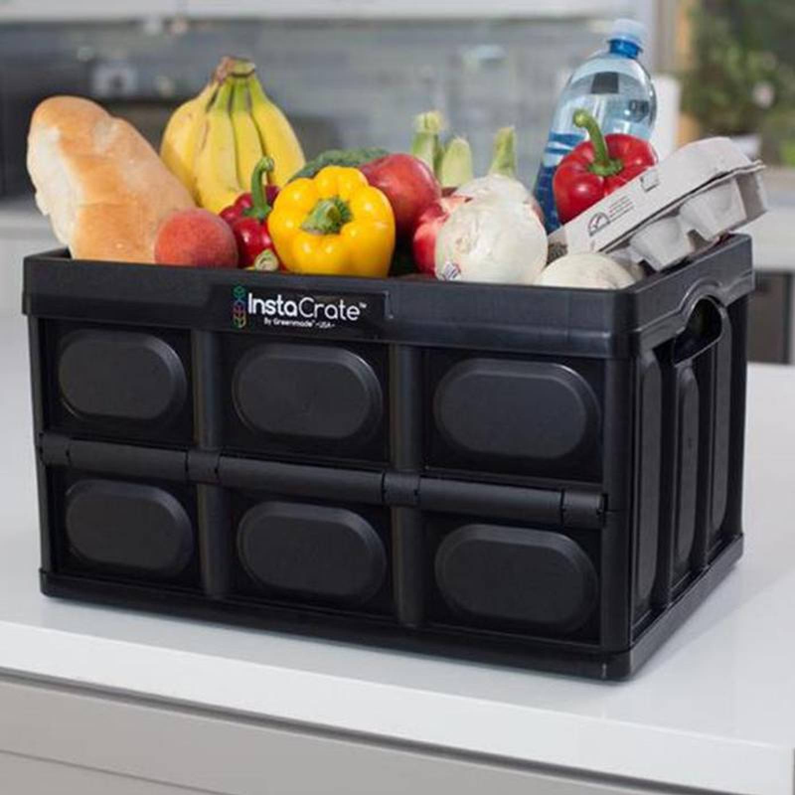Organizadora para Objetos Grandes MXLCX-006-5 10 Pzas 45kg 53x36x29cm Apilable y Colapsable Polietileno Color Negro, InstaTrunk