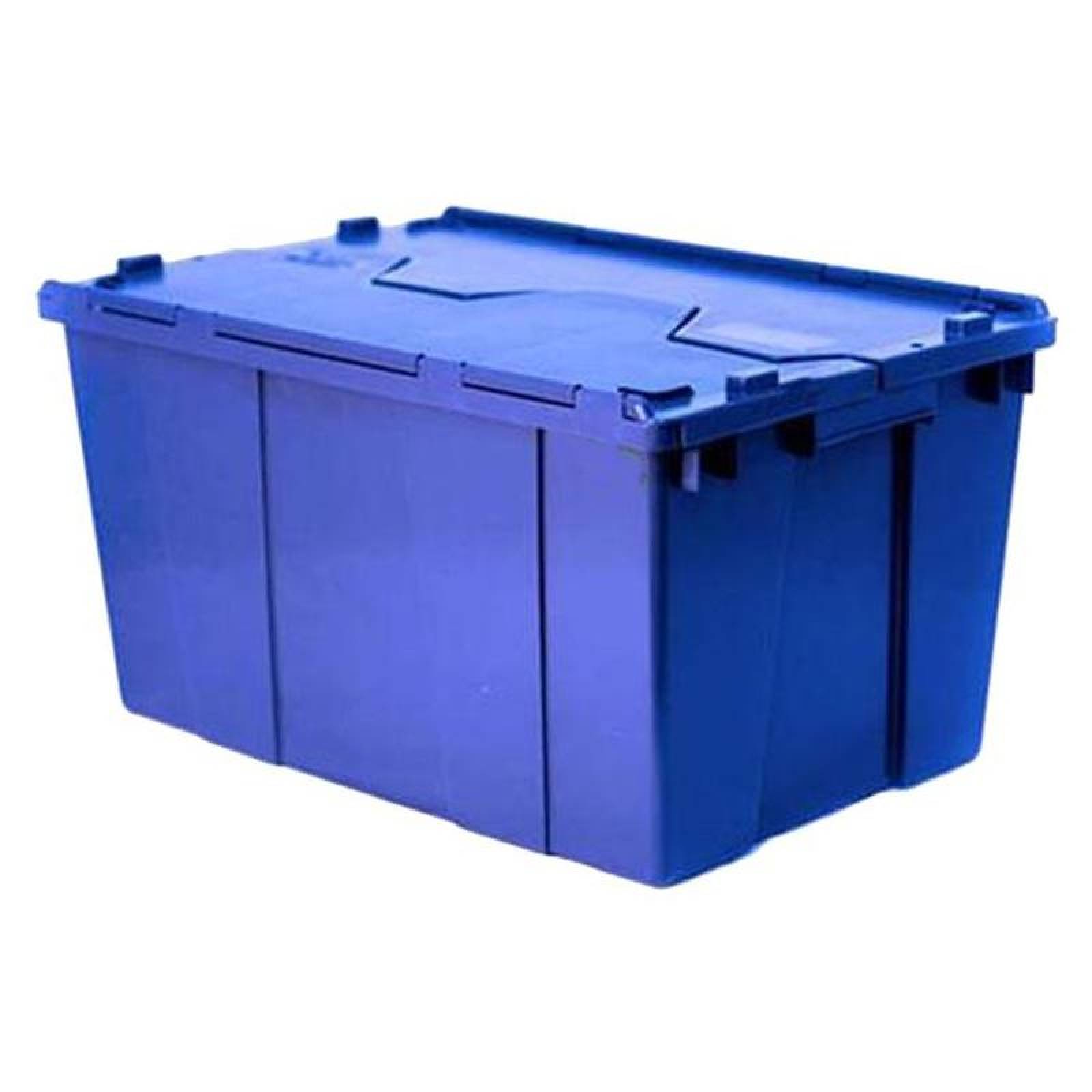 Cajas Apilables de Plástico MXXOR-007-2 1 Pza 30kg 60x40x32cm Apilable Bisagras Polietileno Color Azul, BoxArch30