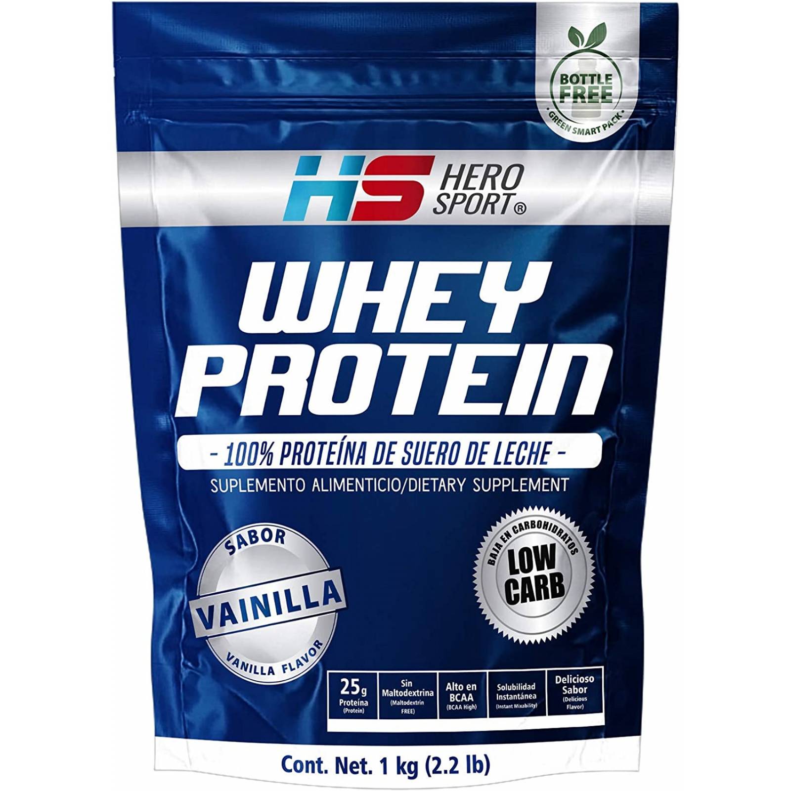 WHEY PROTEIN Sabor Vainilla 23 gr por porción 1 KG  Wellthy