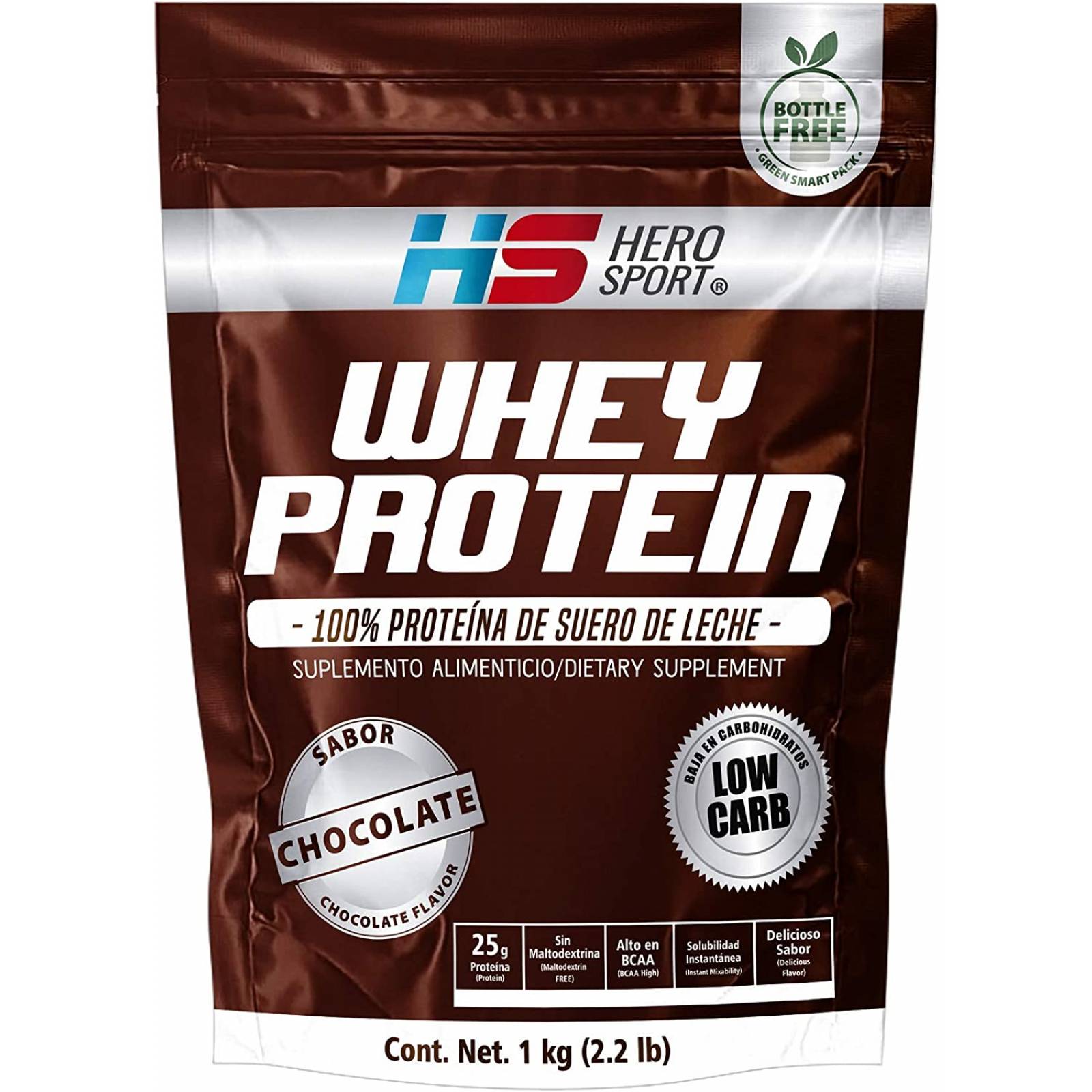 WHEY PROTEIN Sabor Chocolate 23 gr por porción 1 KG  Wellthy