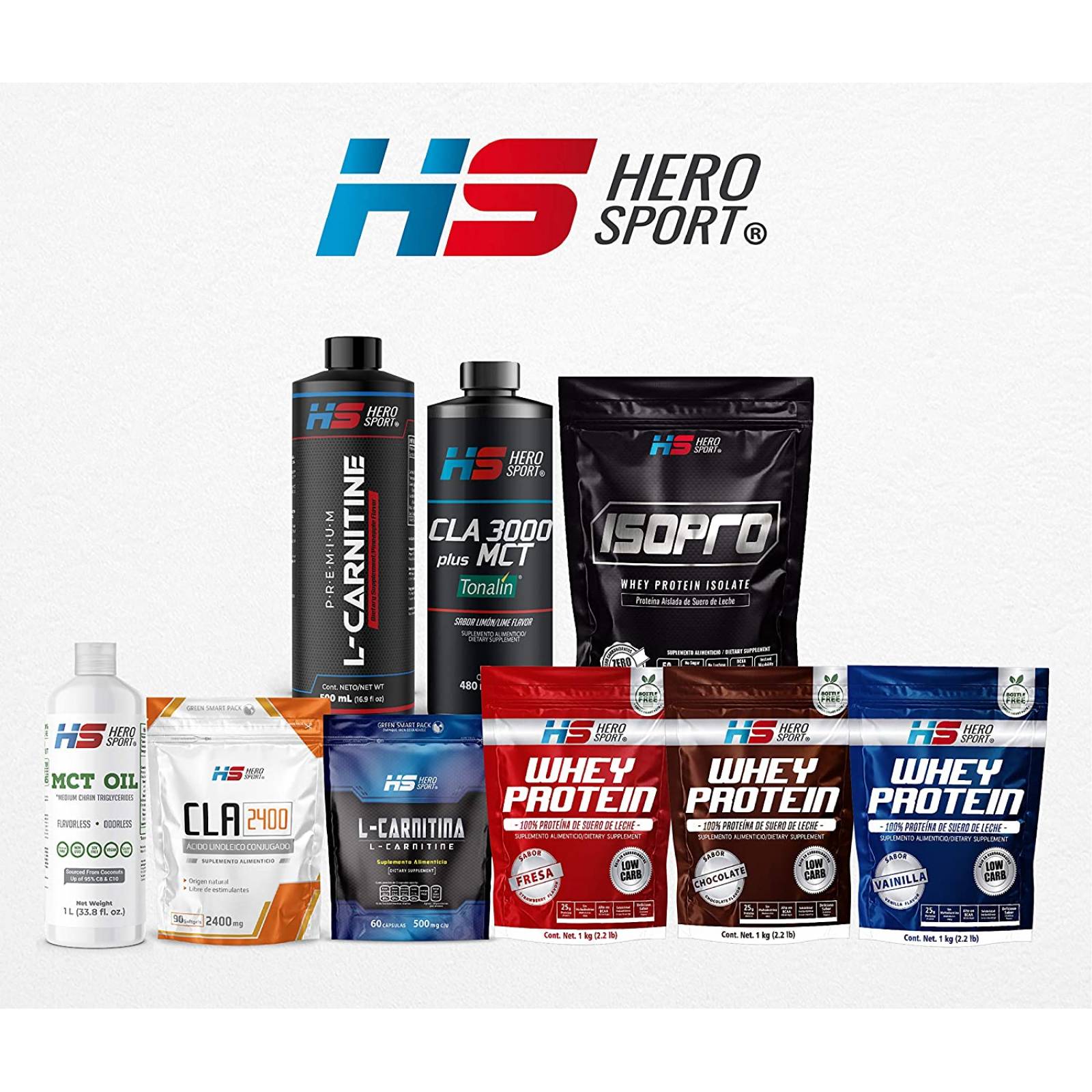 ISO PRO Whey protein 50 gr (Proteína aislada de suero de leche) CERO carbs 1 KG Hero Sport