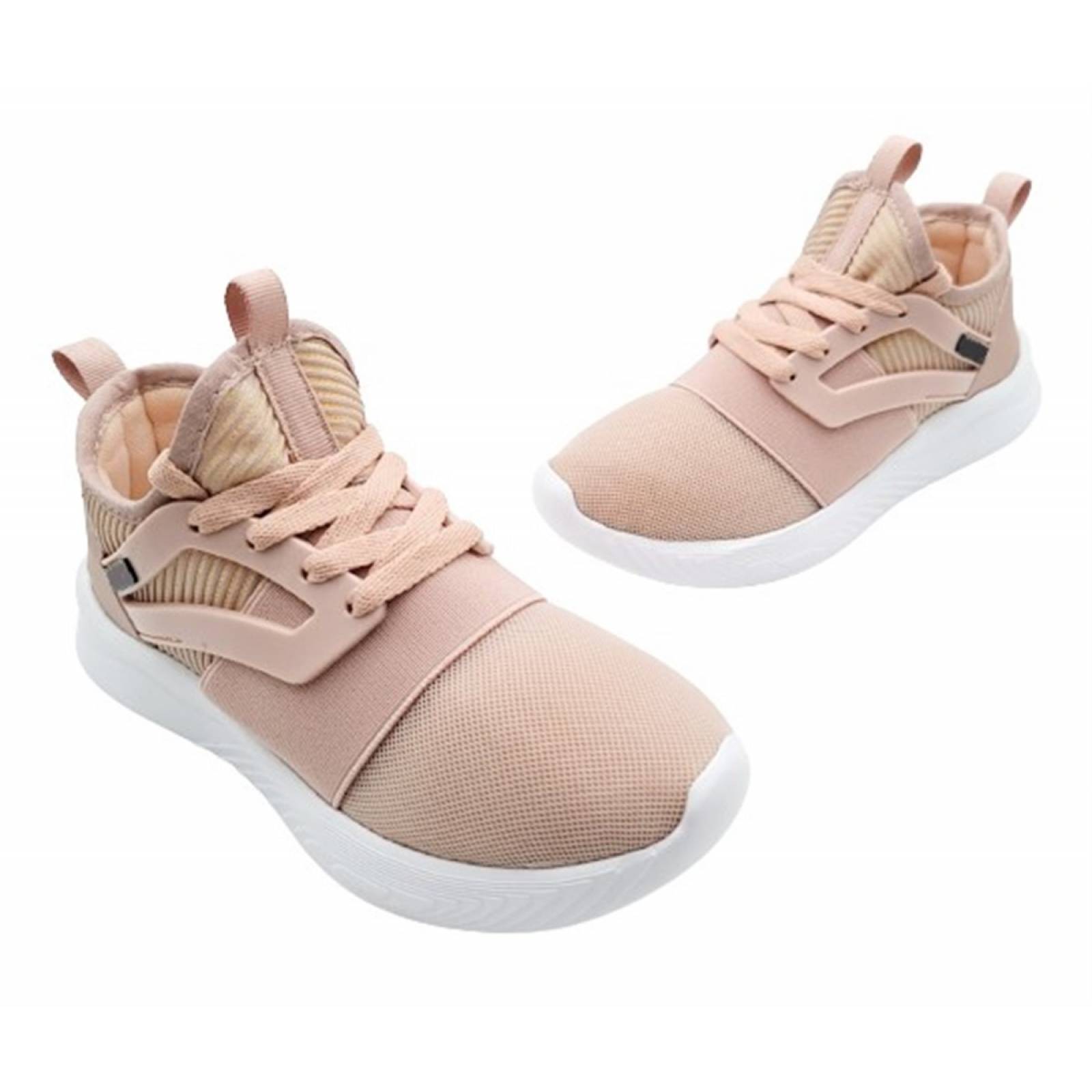 Tenis Calcetin Mujer Deportivo Sneakers Cómodos M400 Nude