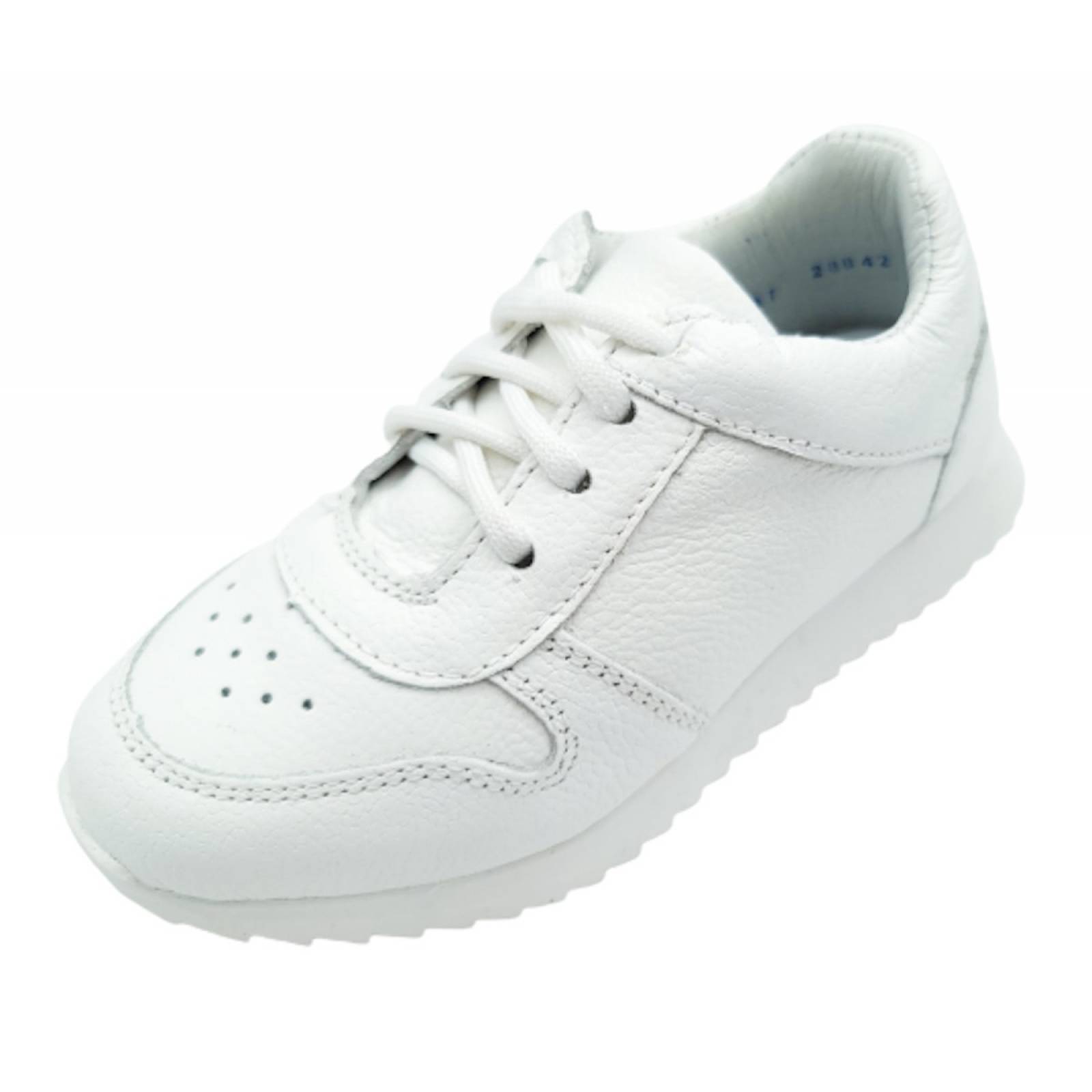 Tenis blanco 100 piel escolar ni os arco ortopedico 28842