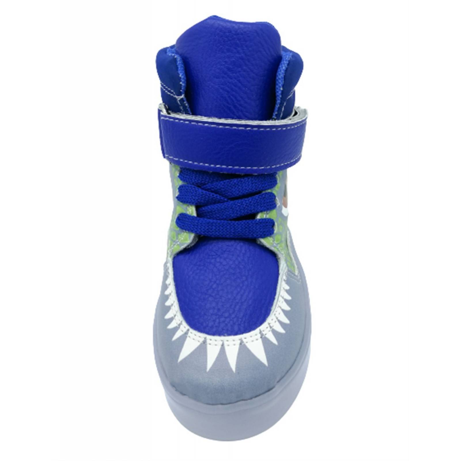 Tenis dinosaurio rex niÑo luces leds casual 250 azul dino