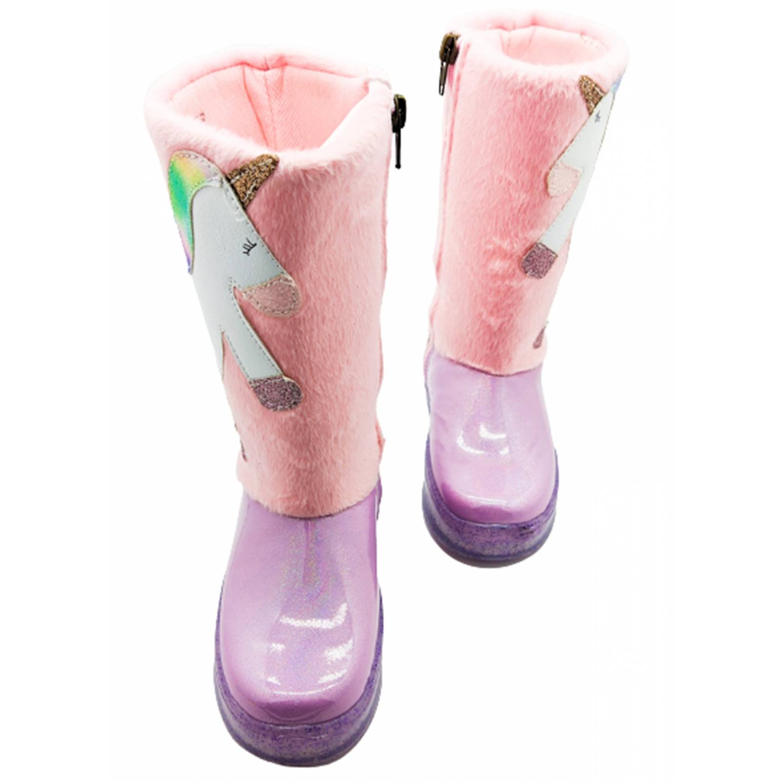 Bota Ni a Unicornio Led Invierno Luces Larga Rosa 4009 LI 15.0