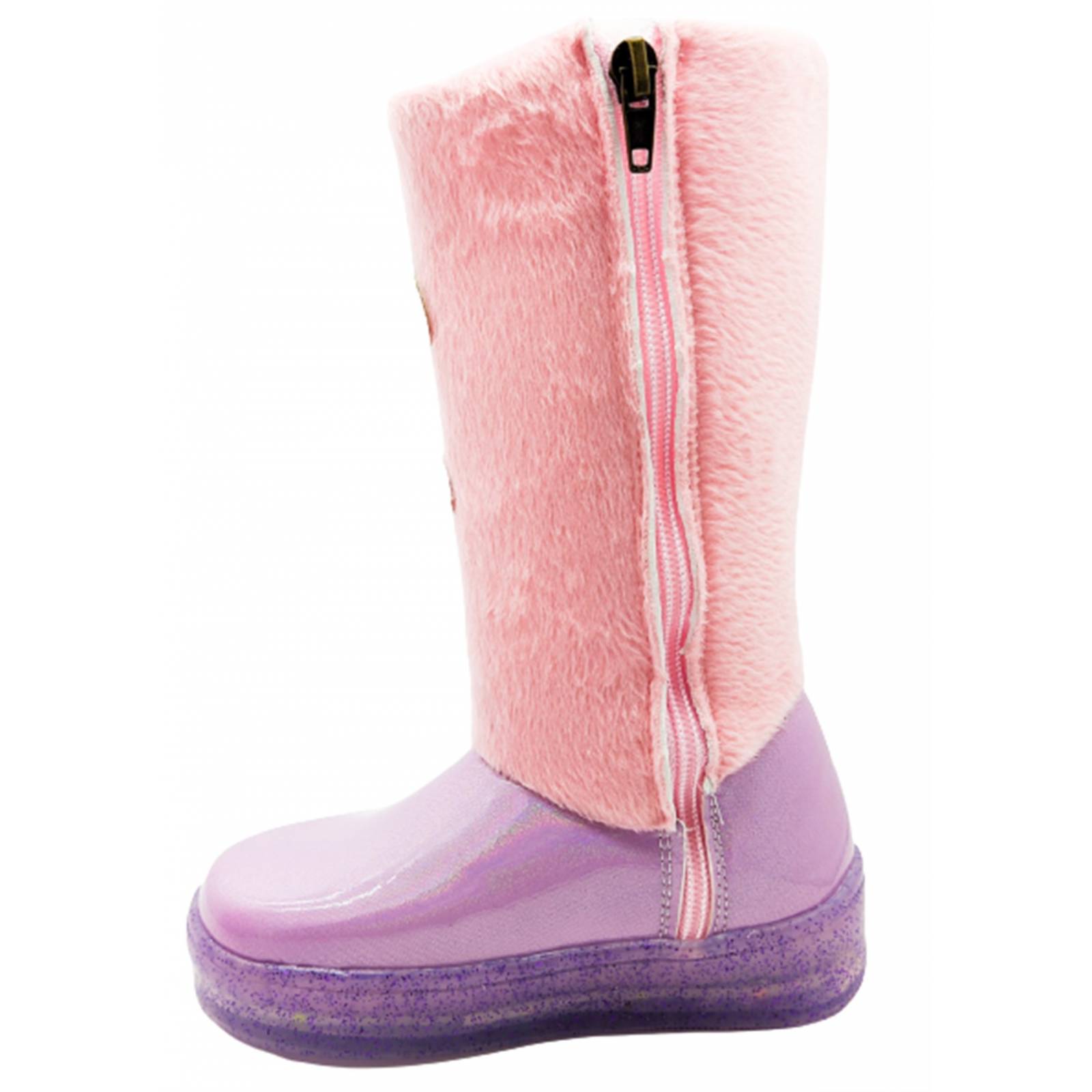 Bota Niña Unicornio Led Invierno Luces Larga Rosa 4009-LI (15.0 - 21.5).