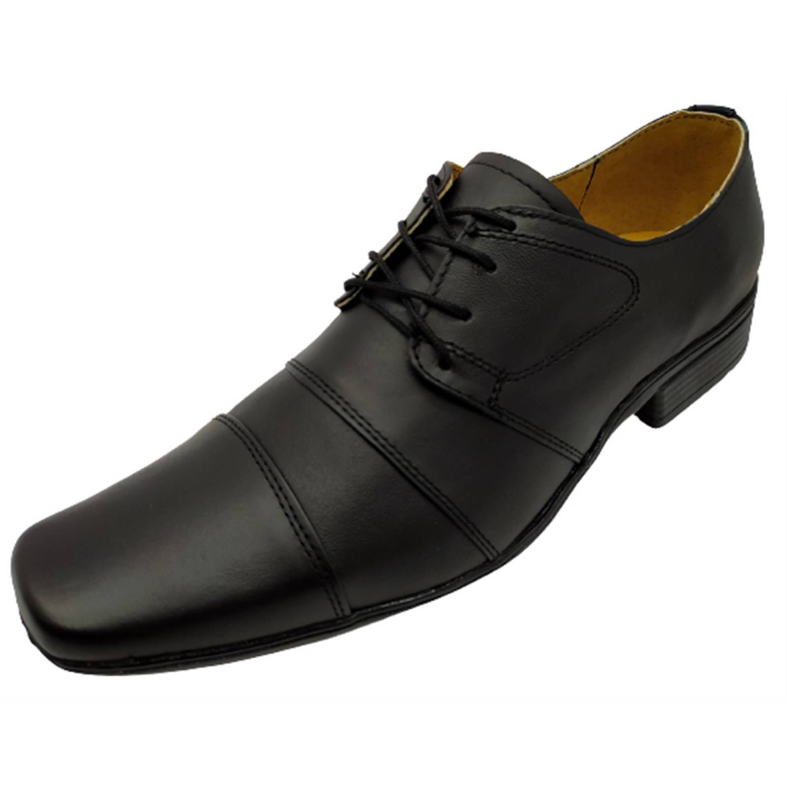 Zapato Caballero Joven Vestir 100% Piel Moda 912 Negro