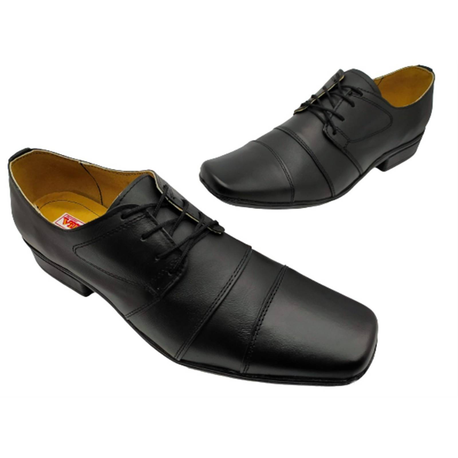 Zapato Caballero Joven Vestir 100% Piel Moda 912 Negro