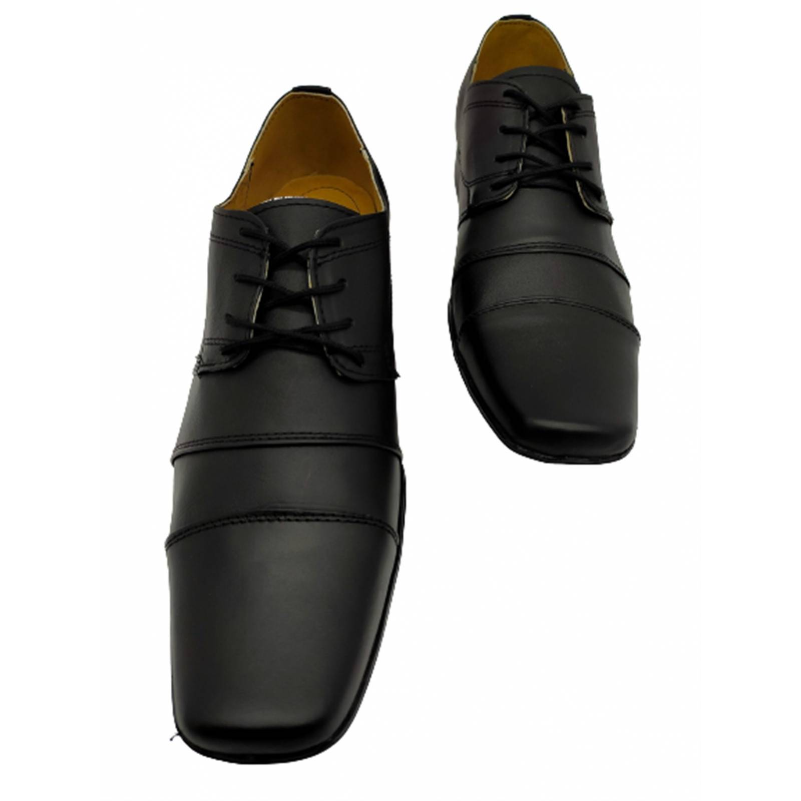 Zapato Caballero Joven Vestir 100% Piel Moda 912 Negro