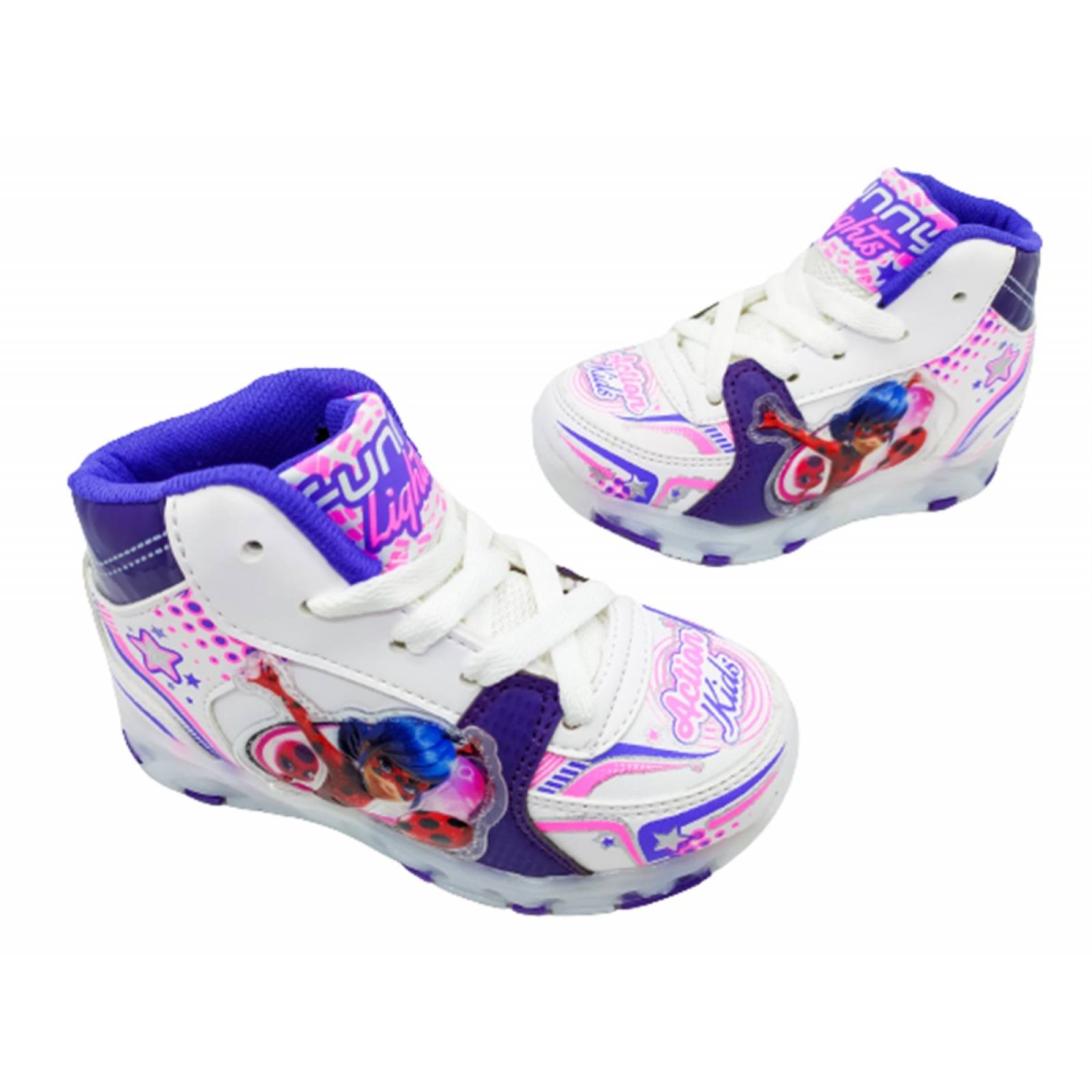 Tenis Niña Señorita Catarina Bota Luces Leds Cómodos 360-BL (12.0 - 21.5)