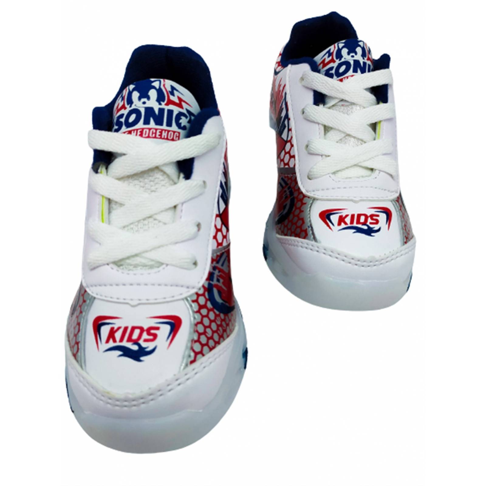 Tenis Niño Sonic Luces Led The Hedgehog Blanco Marino 750-bm (12.0 - 21.5)
