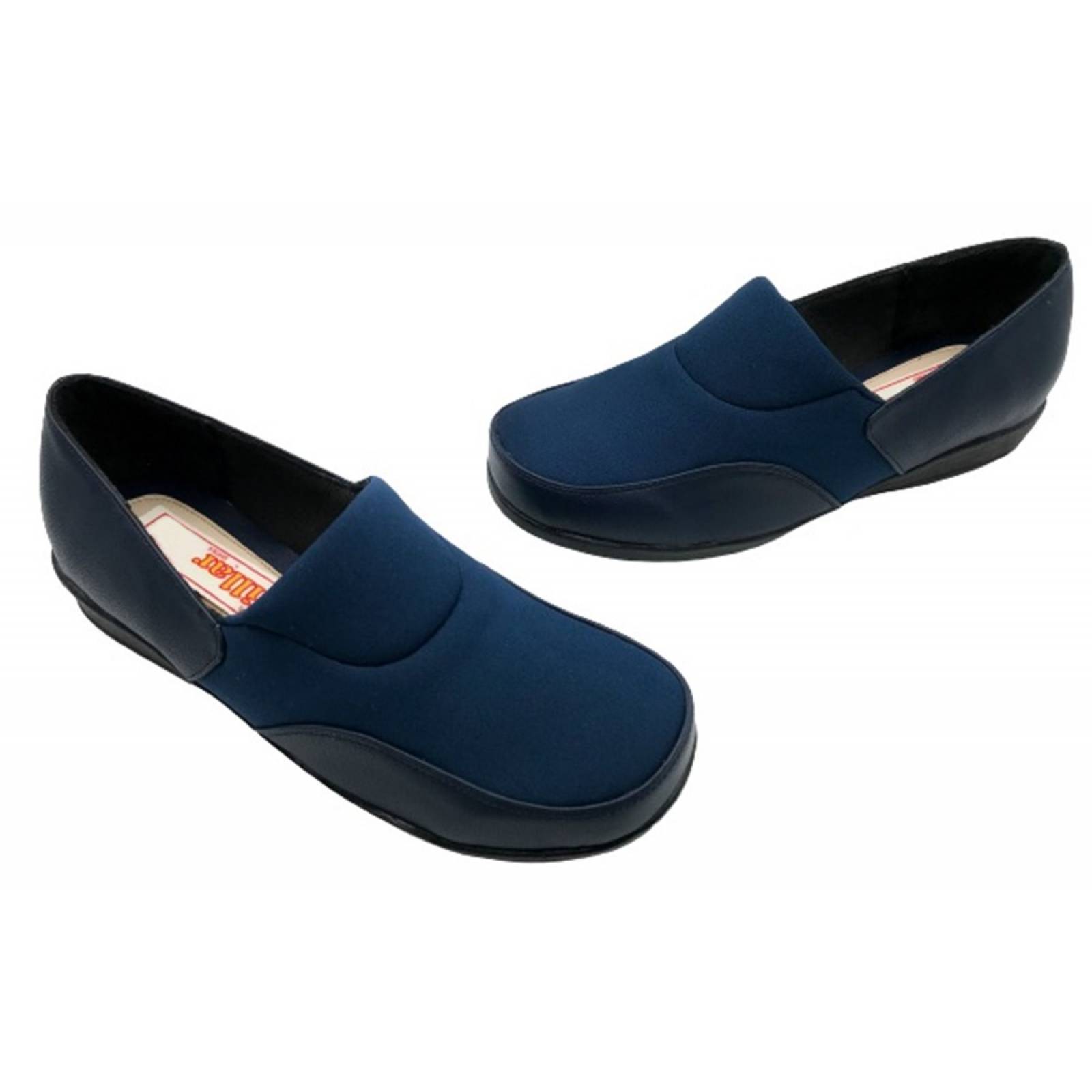 Zapato Amplio Ligero Dama Juanetes Pie Diabetico 617 Marino 