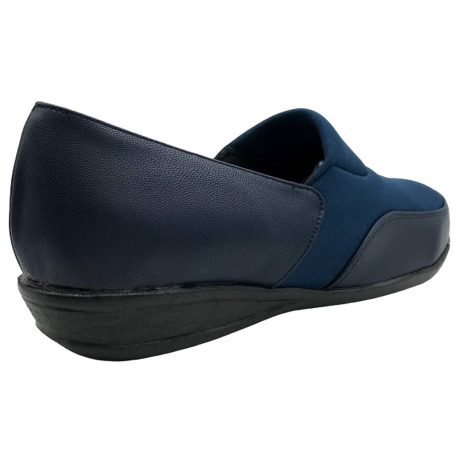 Zapato Amplio Ligero Dama Juanetes Pie Diabetico 617 Marino 