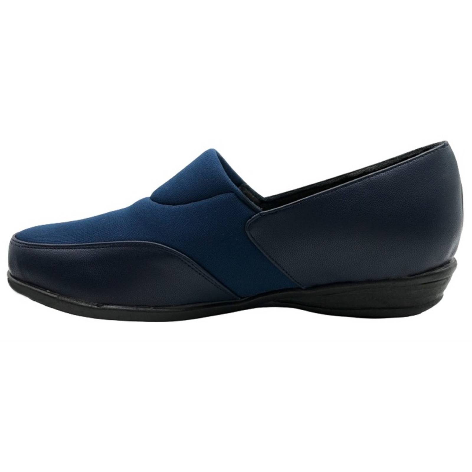Zapato Amplio Ligero Dama Juanetes Pie Diabetico 617 Marino 