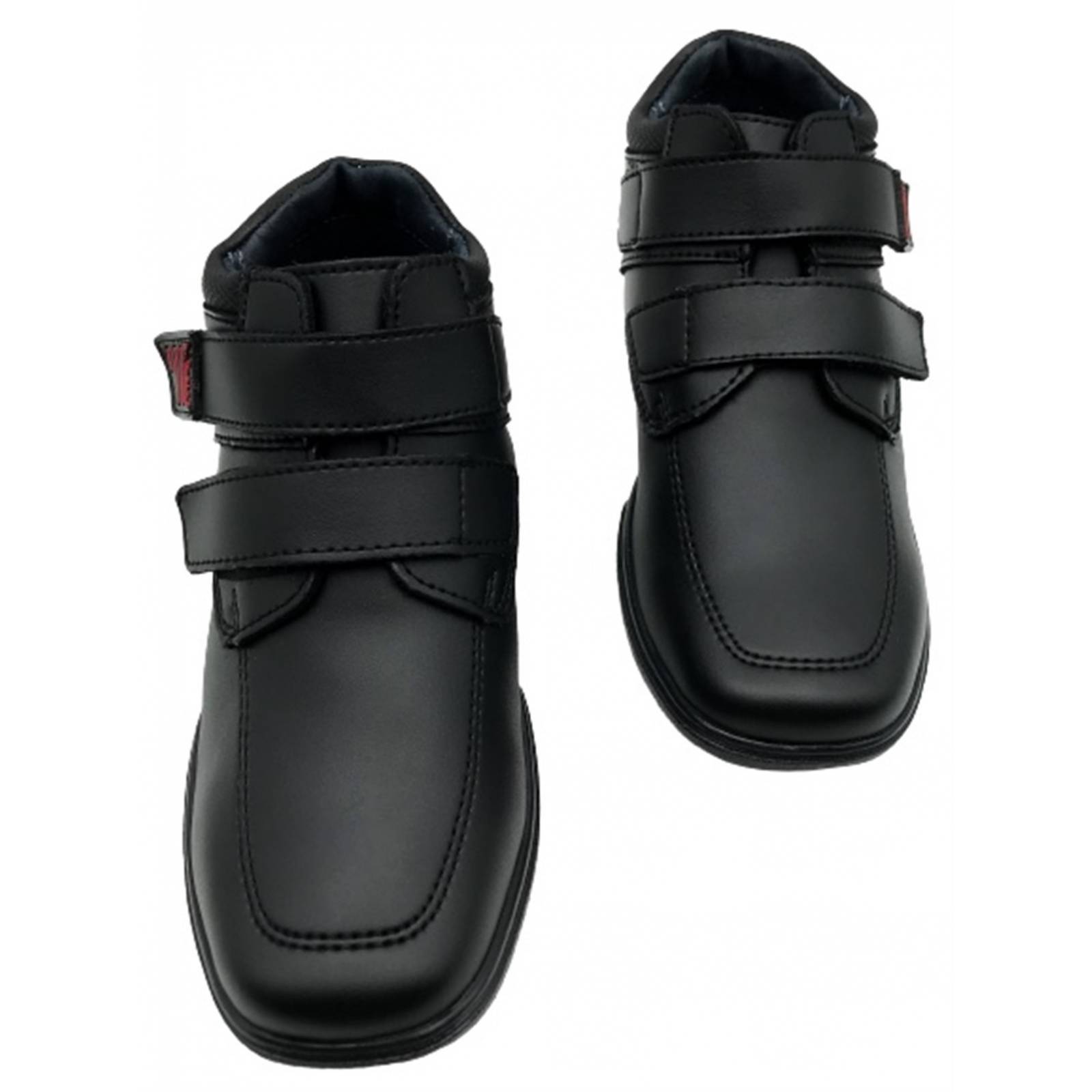 Zapato Bota Negro Niño Escolar Cosido Arco Ortopedico 4607-N (12.0 - 21.5)