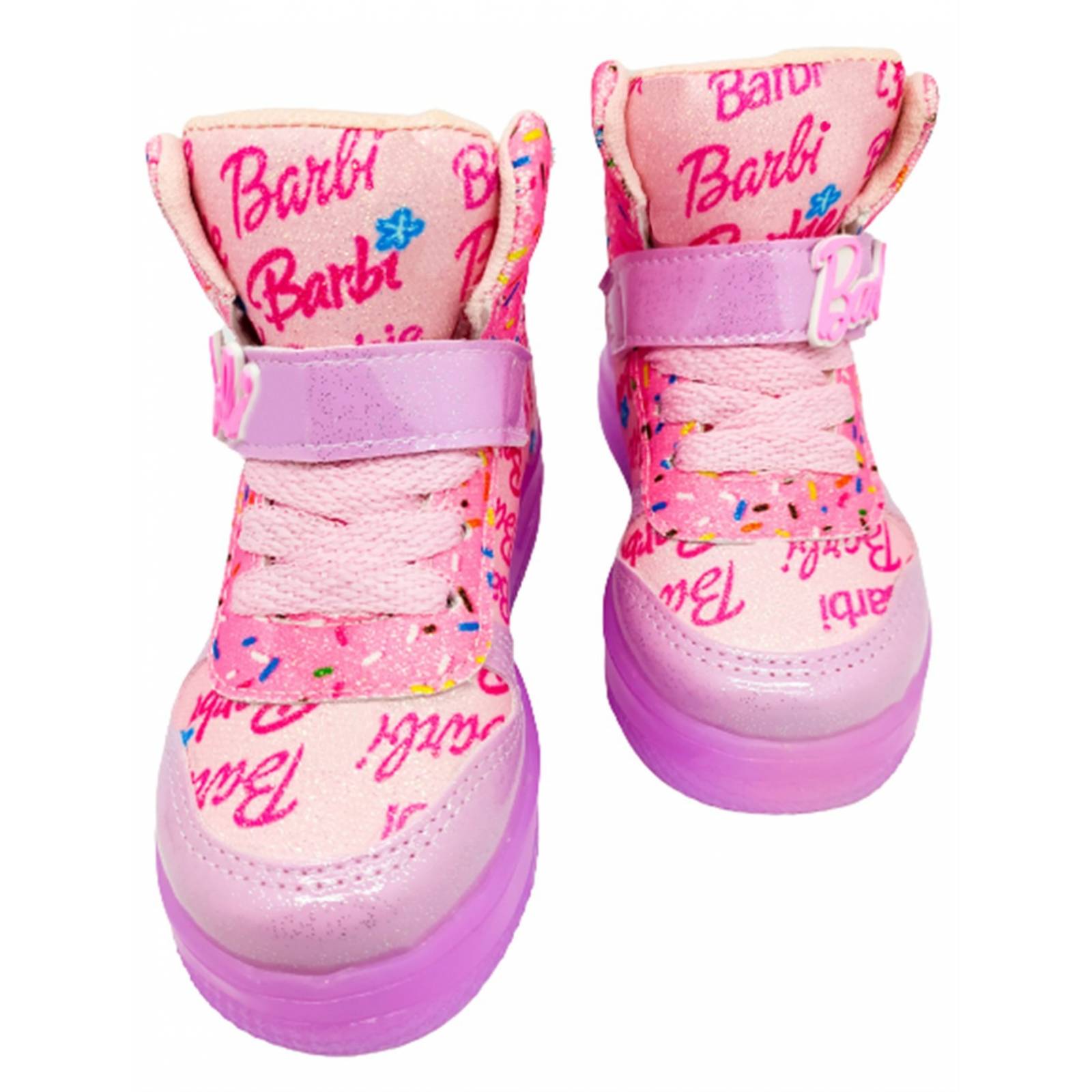 Tenis Niña Barbi Bota Luces Leds Sneaker Moda 181-r Rosa (12.0 - 21.5)